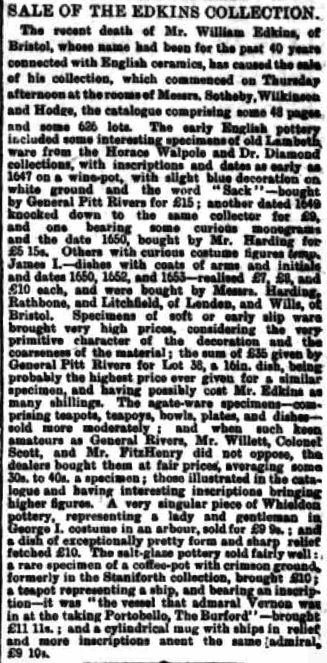 23 May 1891 · Bristol Times and Mirror - Edkins sale