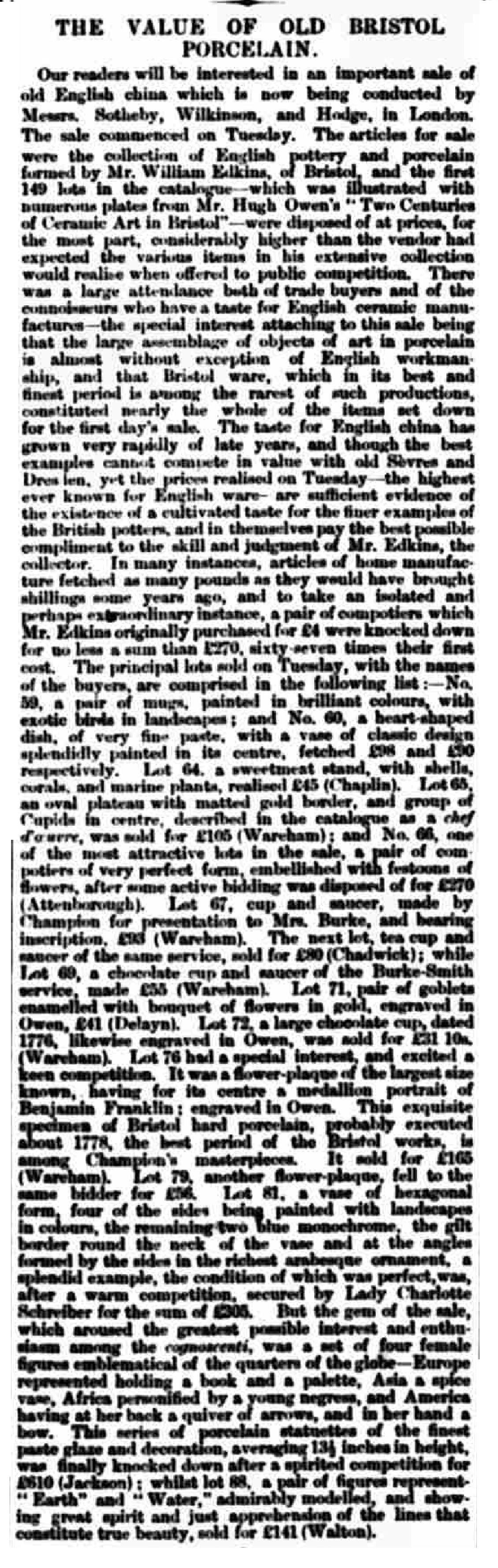 23 April 1874 · Daily Bristol Times and Mirror - Edkins sale prices