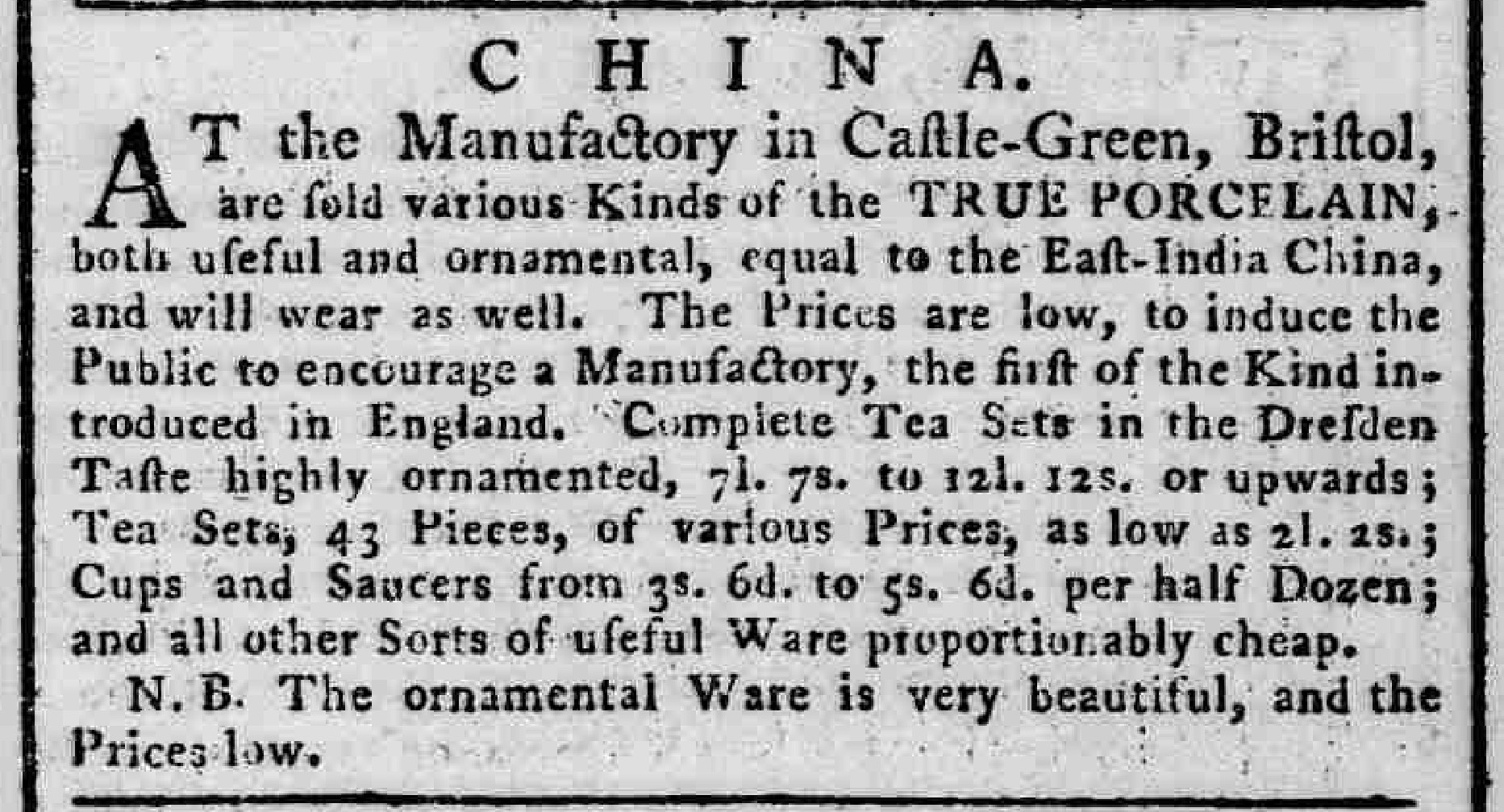 7 March 1774 · Glocester Journal