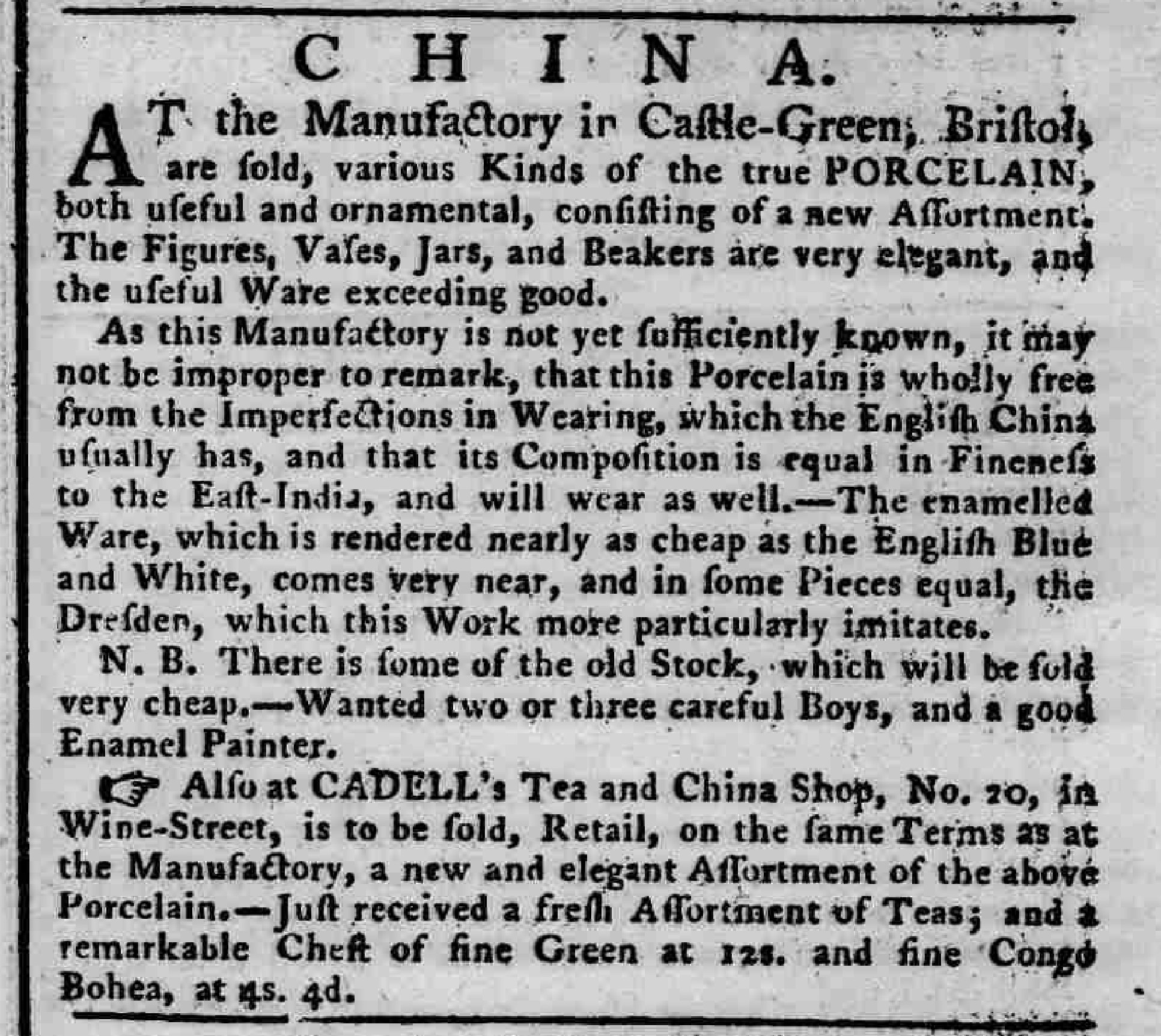 25 January 1773 · Glocester Journal