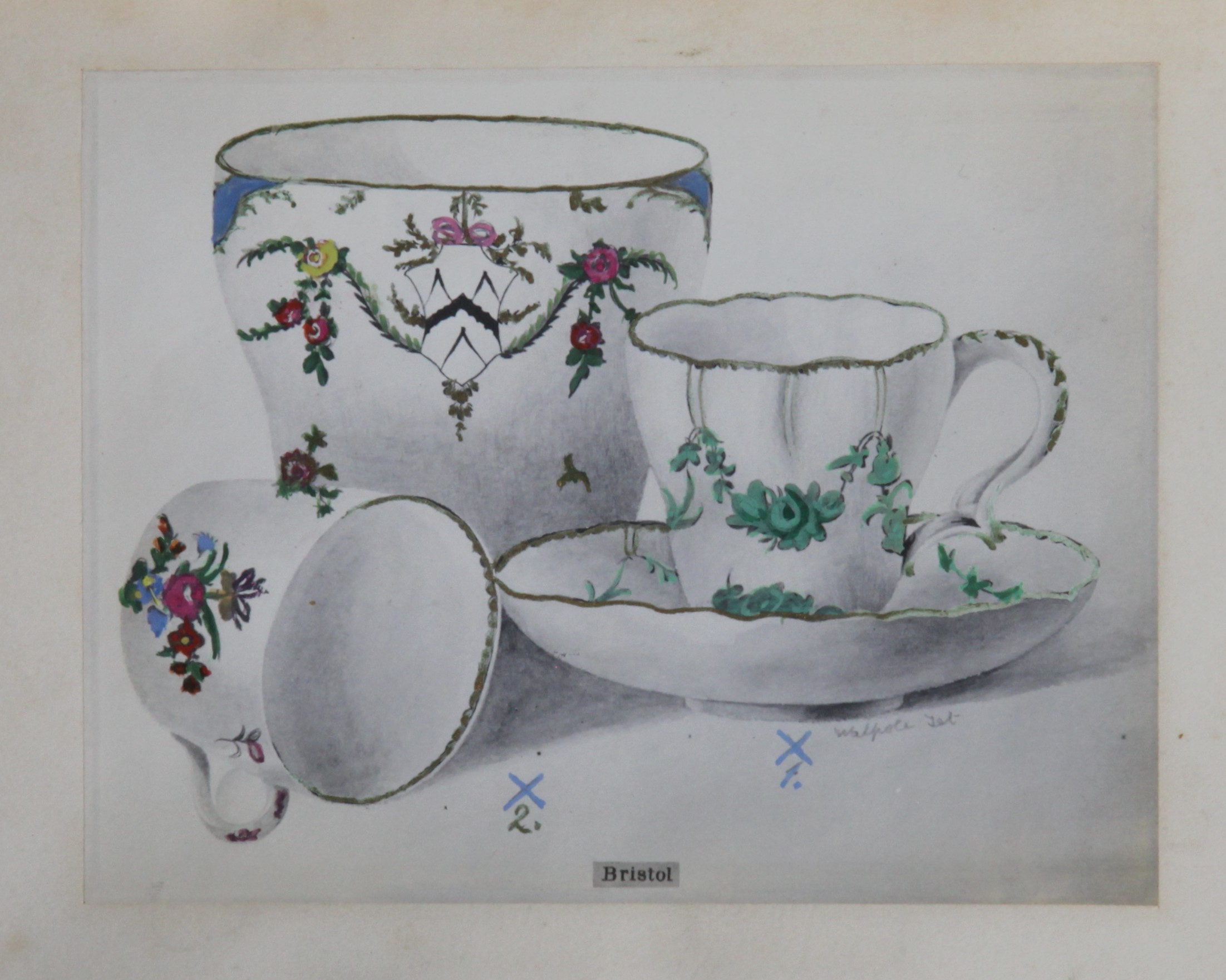 Horace Walpole cup and saucer from Priscilla Fry's Illustrations of Ceramic Art