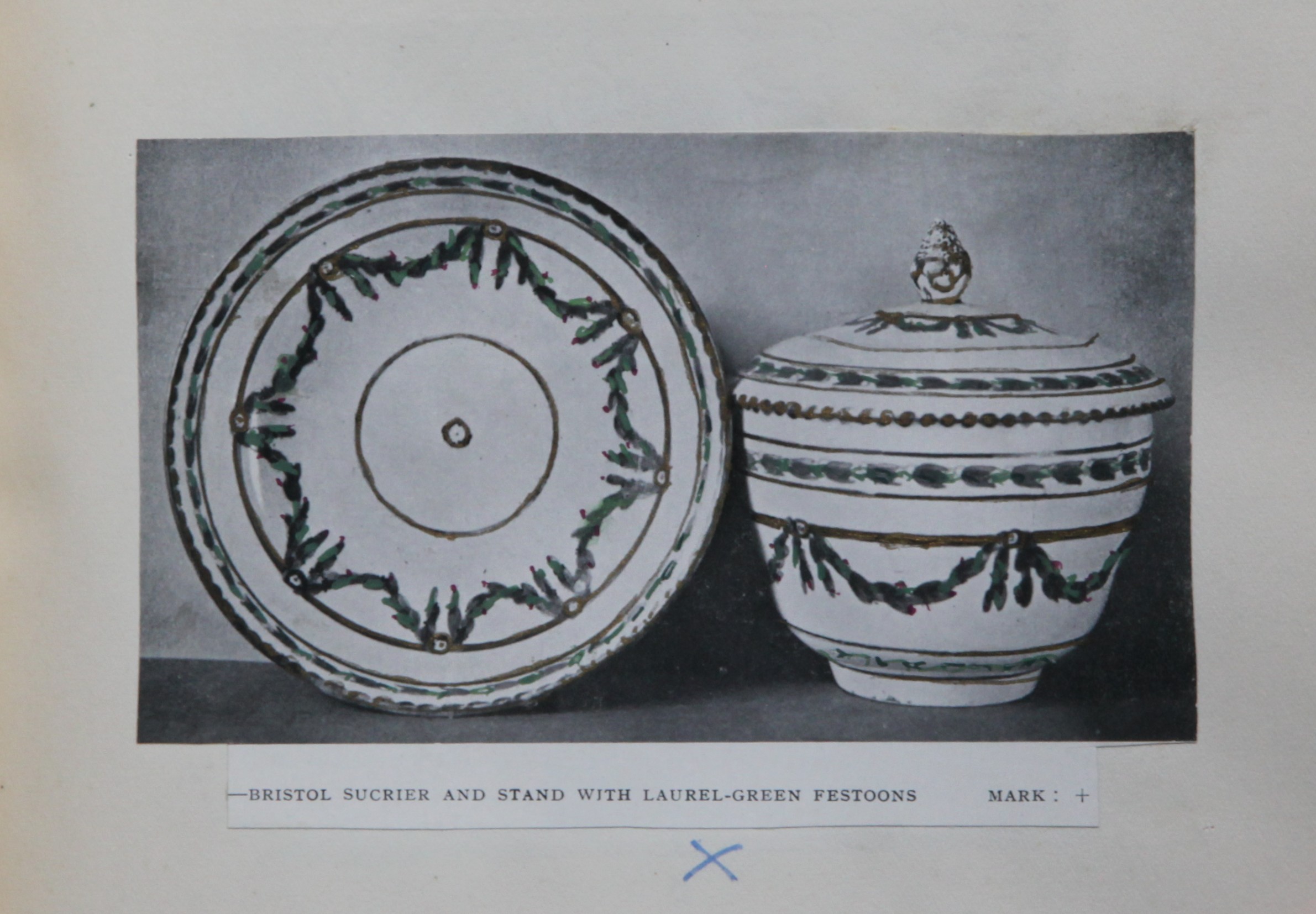 Laurel swag sucrier and stand from Priscilla Fry's Illustrations of Ceramic Art