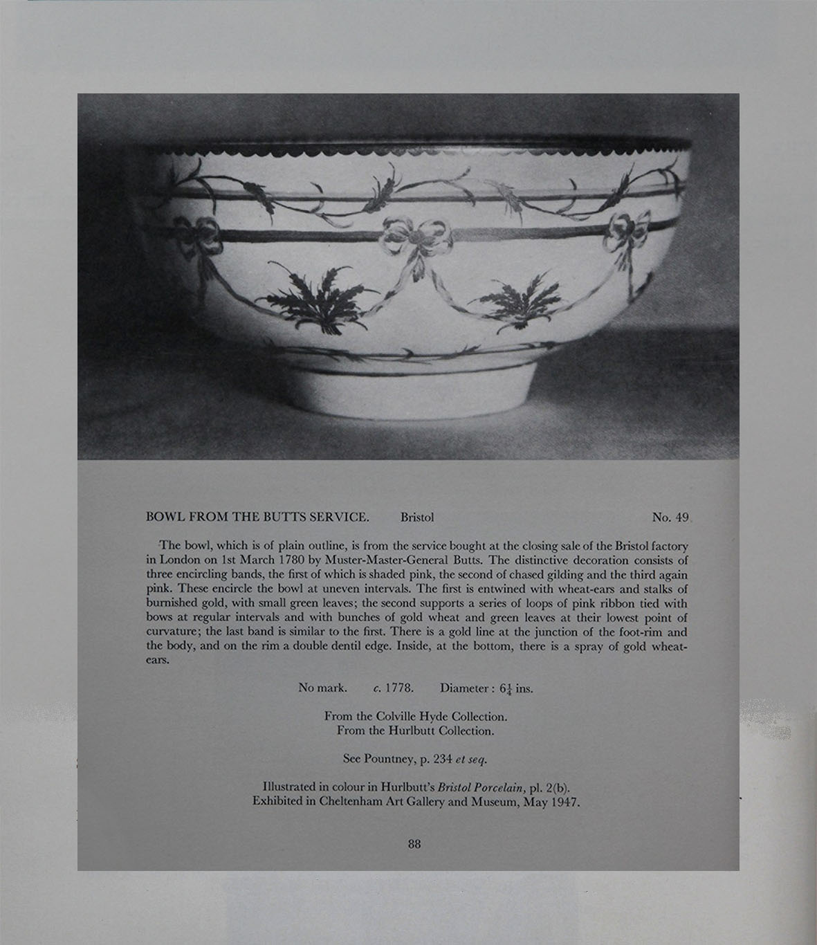 Bowl from the Butts service, No. 49 from the Mackenna Collection