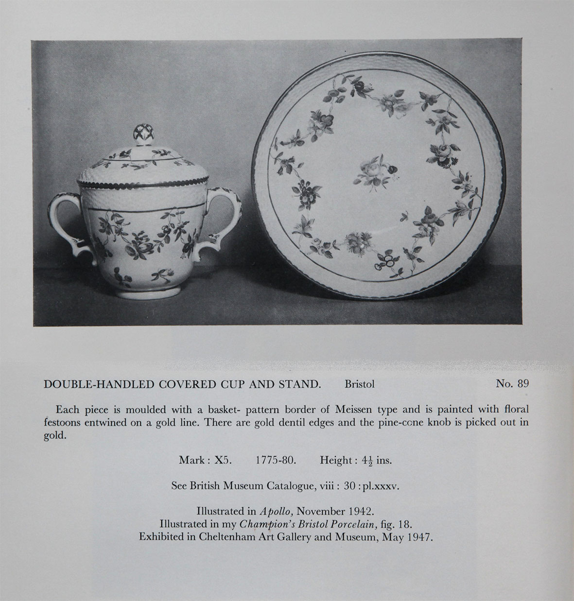 A double-handed covered cup with stand, No. 89 from the Mackenna Collection