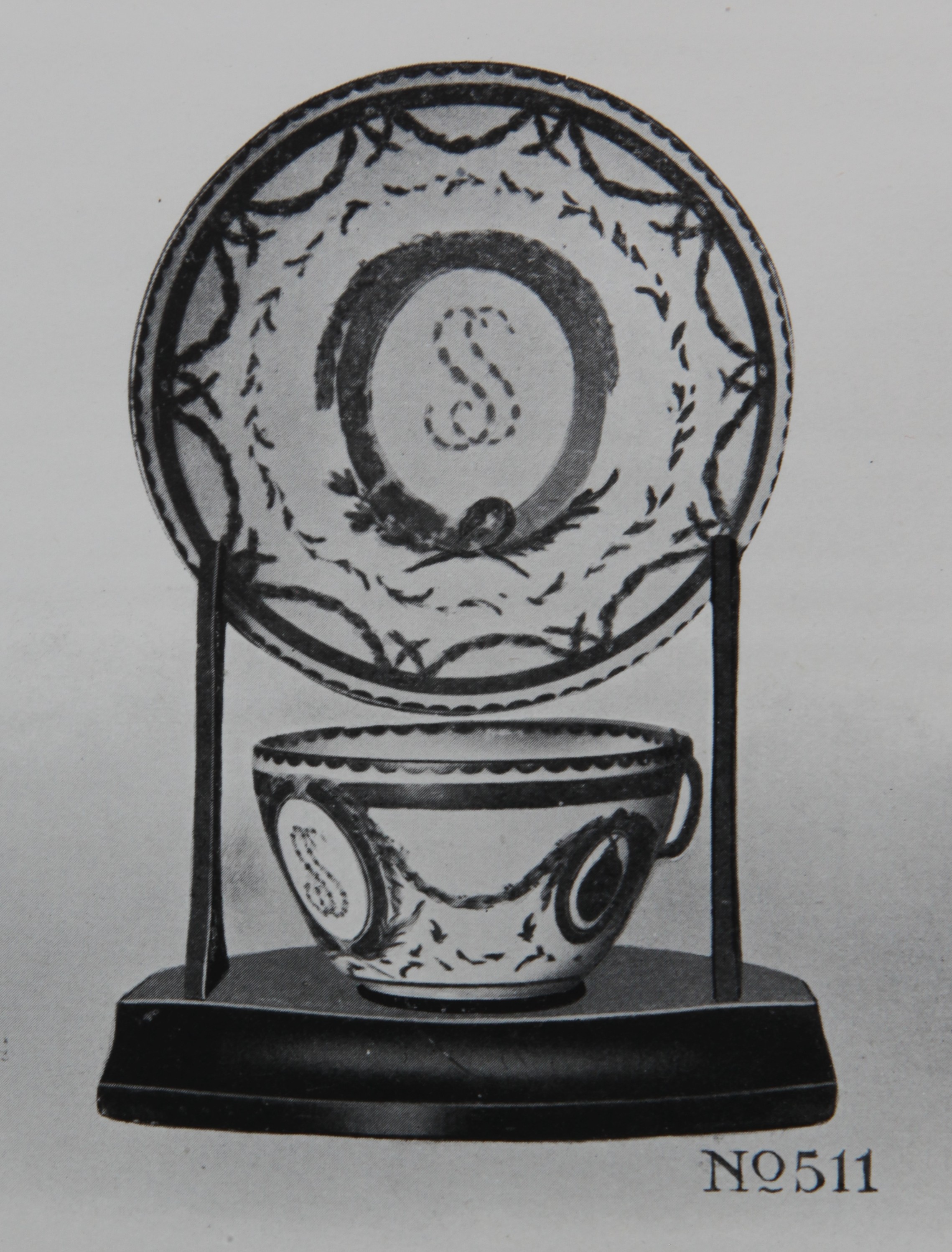 A Smith service teacup and saucer, No. 511 from the Trapnell Collection