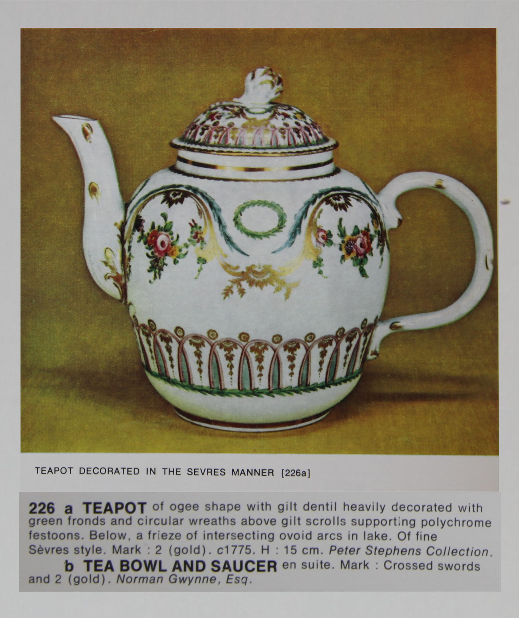 A teapot of fine Sevres style