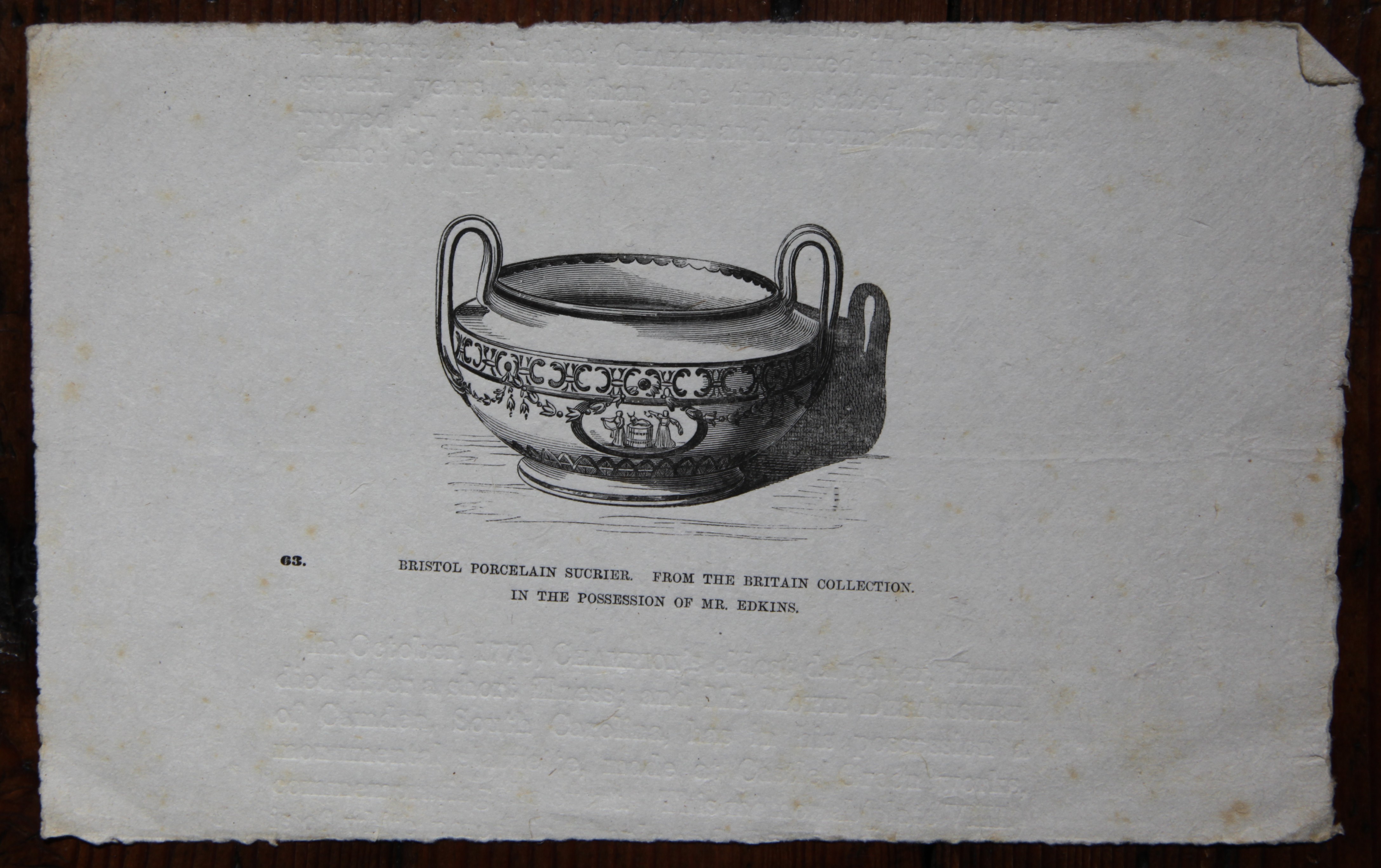An old cutting from Owen with a squat vase