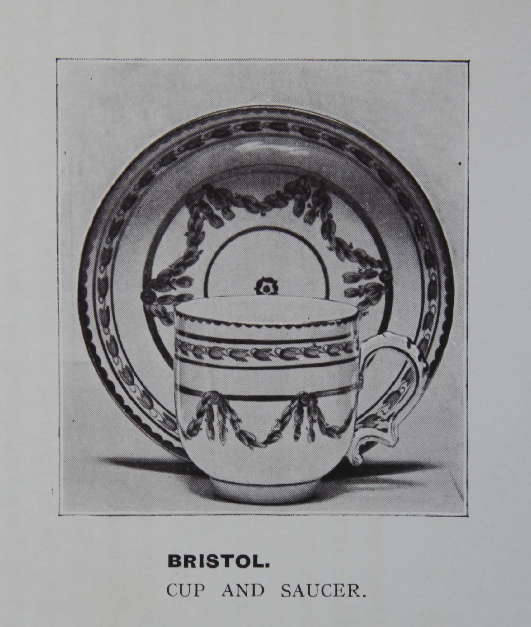 A laurel swag cup and saucer