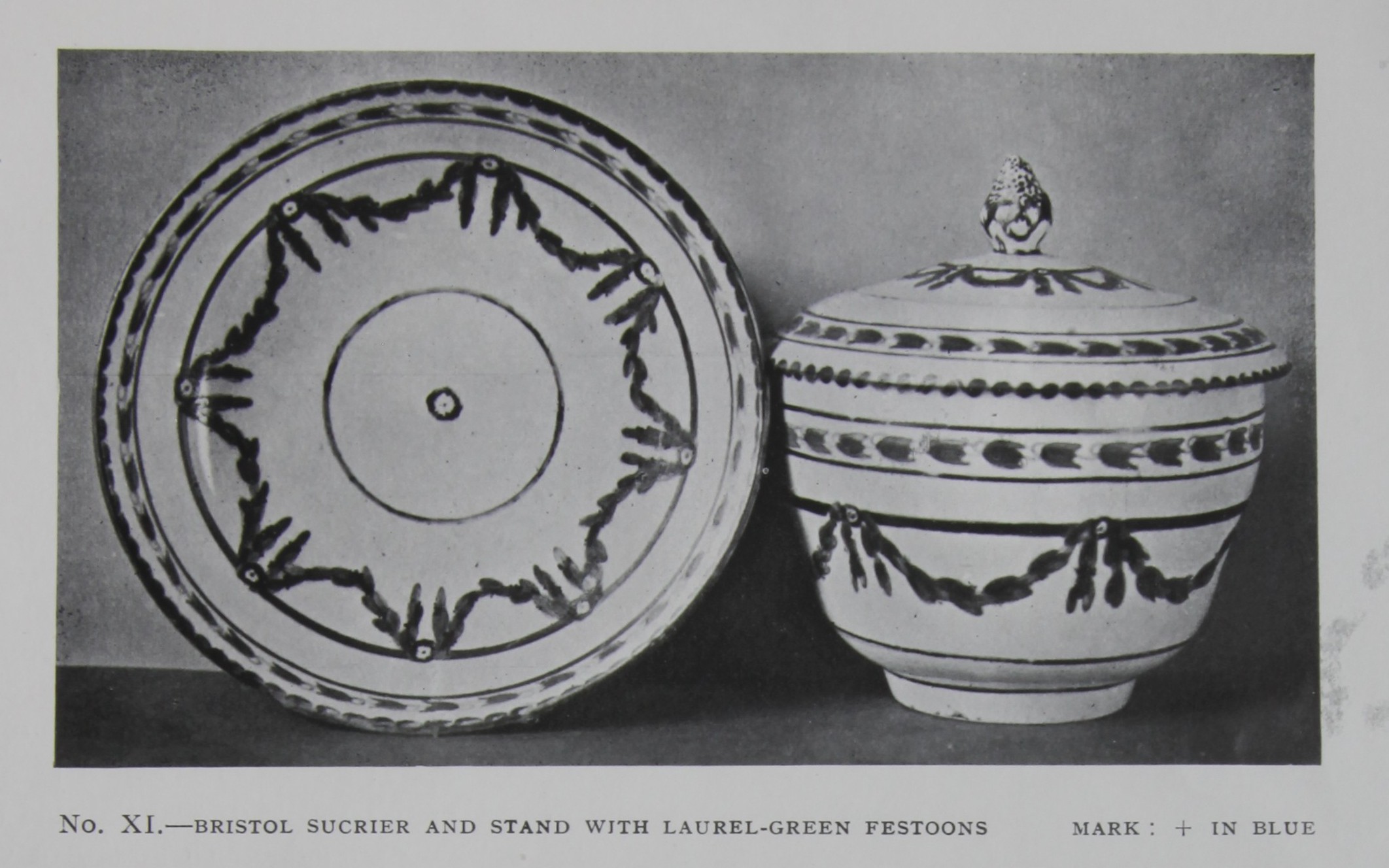 A laurel swag cup and saucer from the Fry collection
