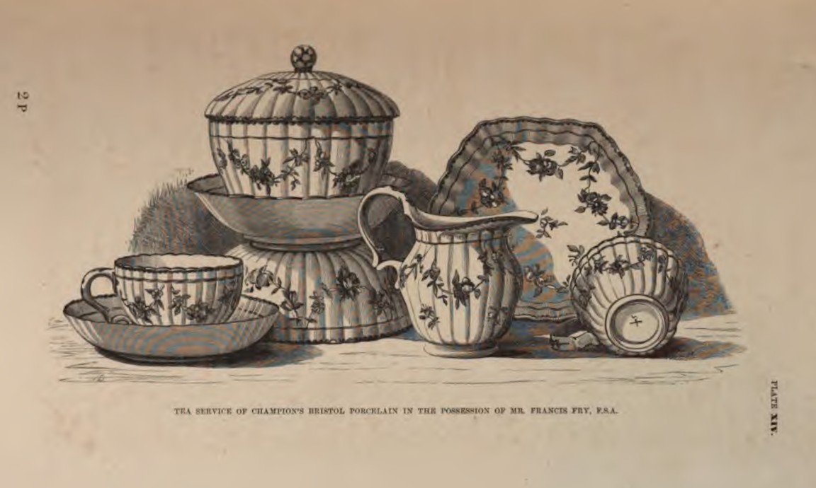Fluted gilt line garland service from Francis Fry's collection