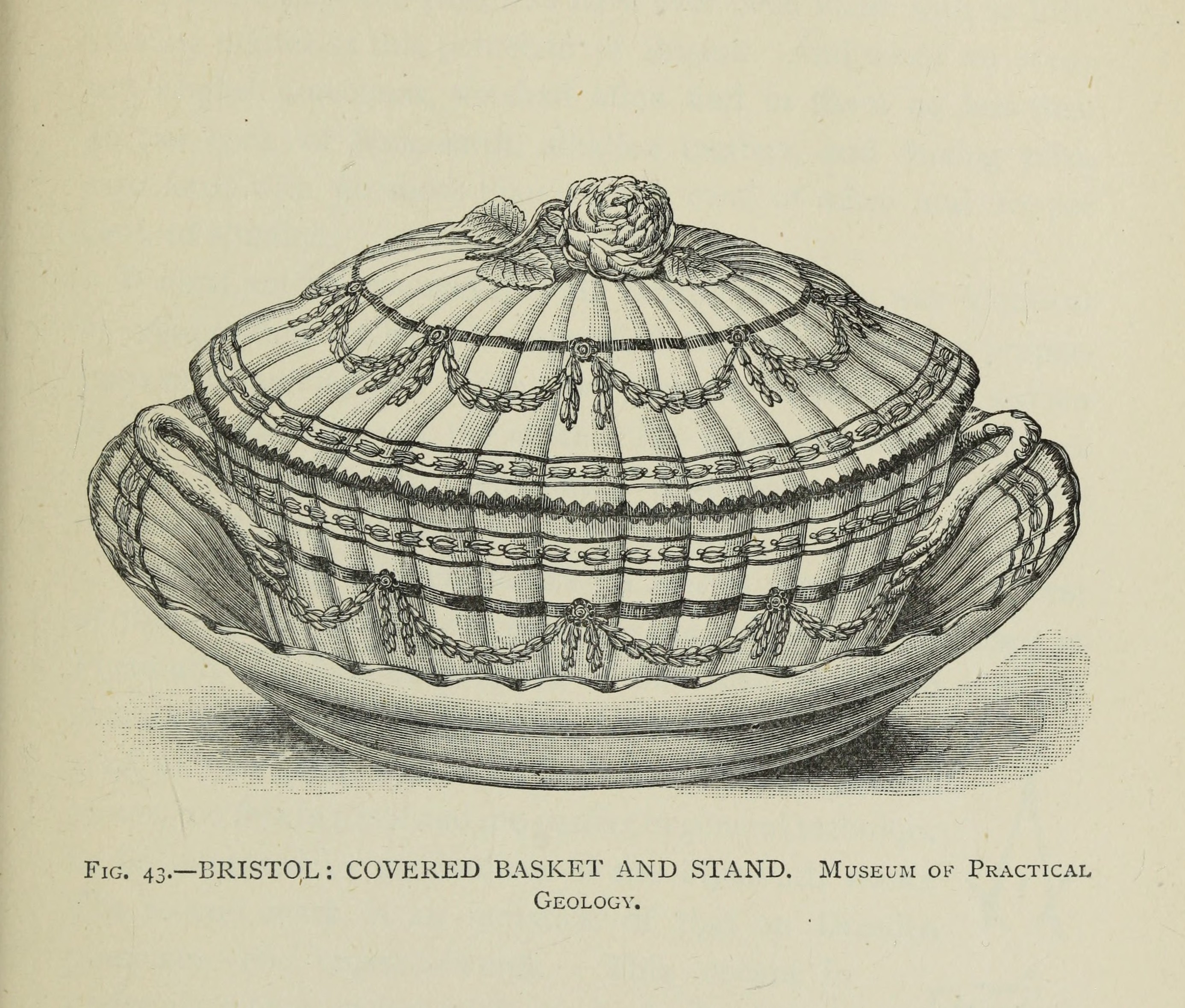 Laurel swag covered tureen and stand