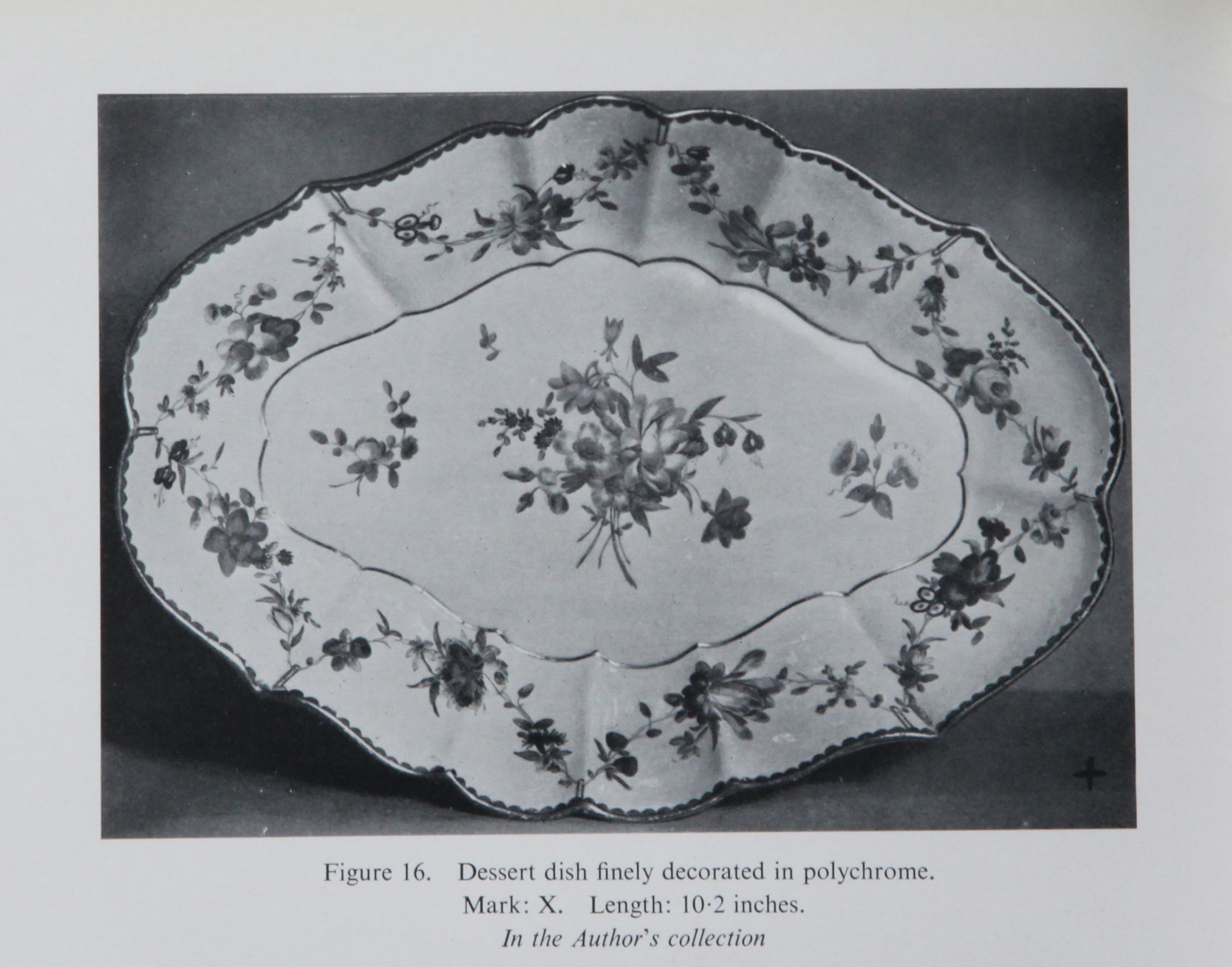 Lozenge-shaped dish with garlands hanging from gilt loops, from F. Severne Mackenna's collection