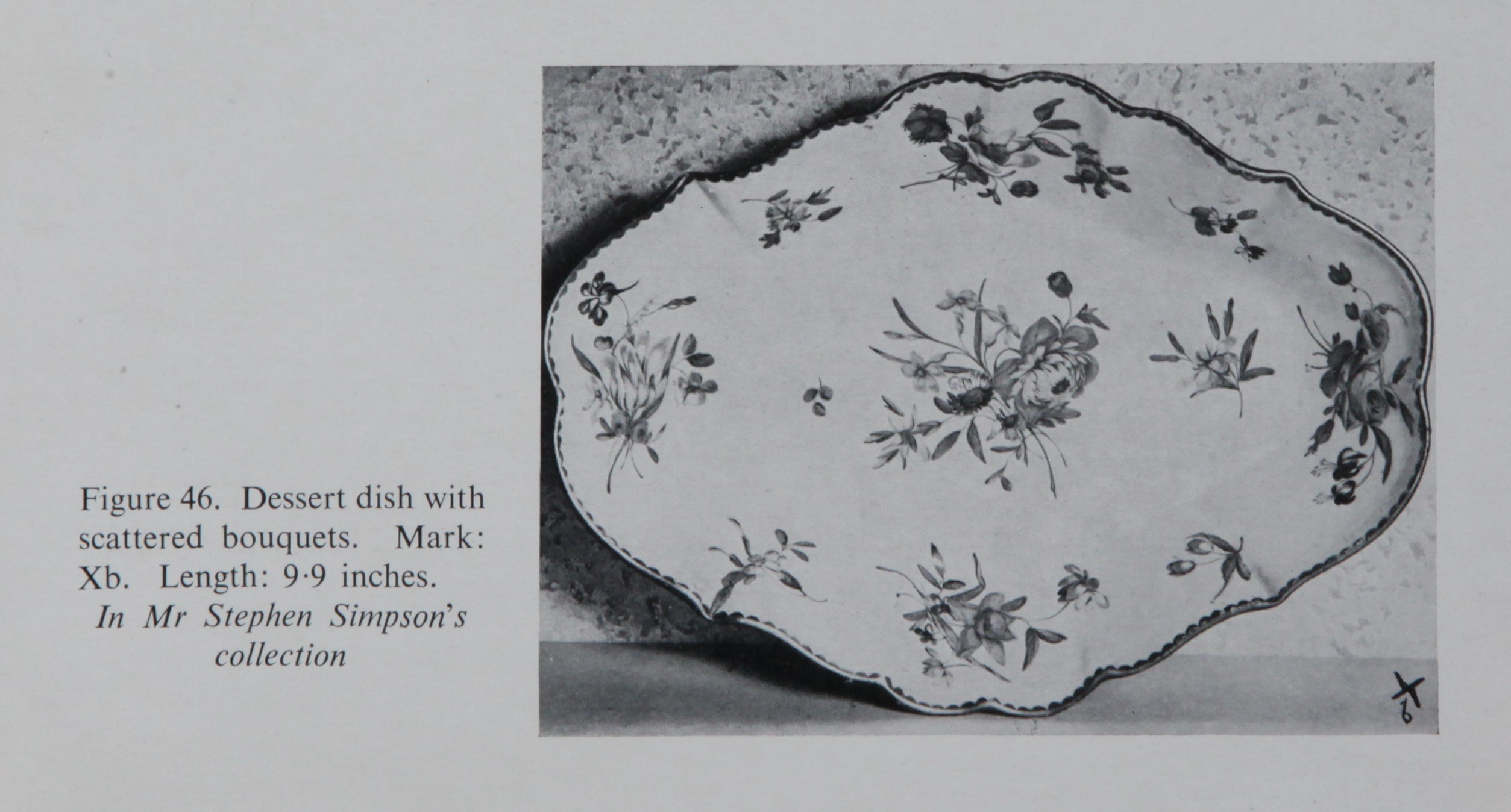 Lozenge-shaped dessert dish from Stephen Simpson's collection