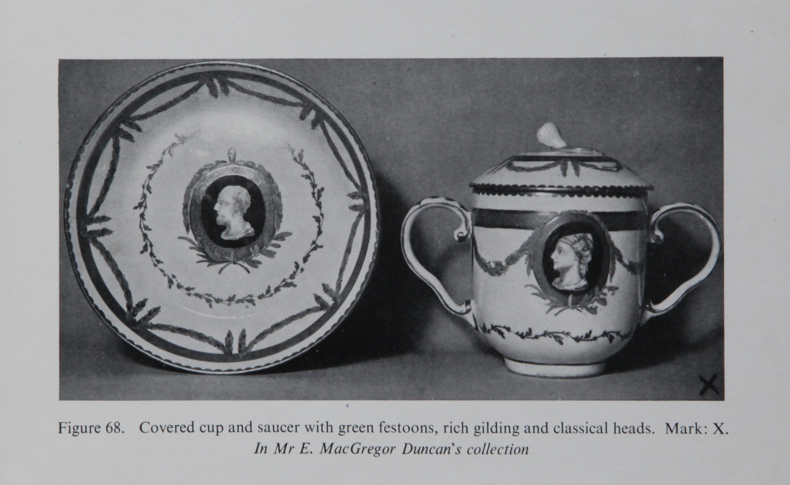 Covered cup and saucer from E. MacGregor Duncan's collection