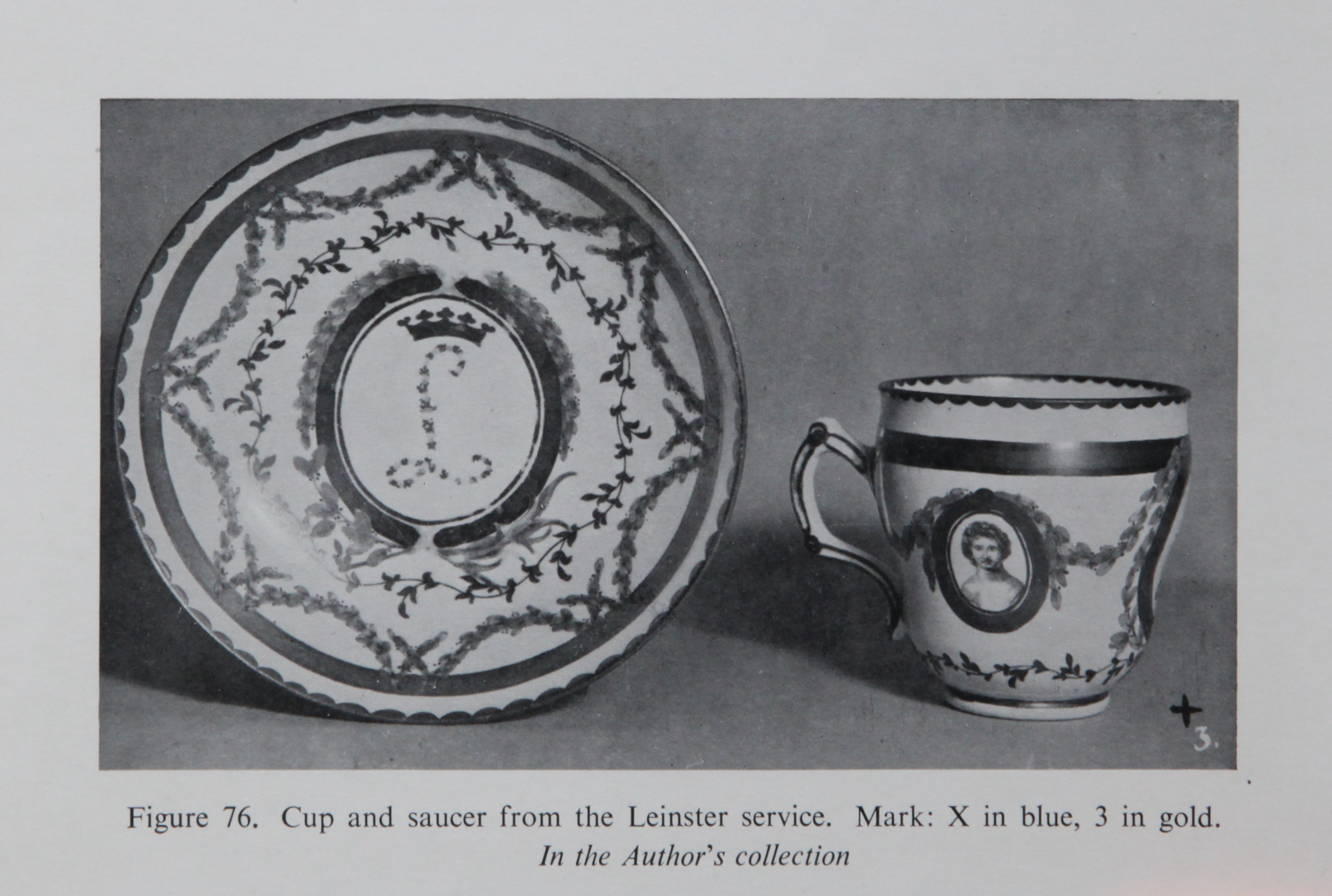 Coffee cup and saucer from the Leinster service, from F. Severne Mackenna's collection