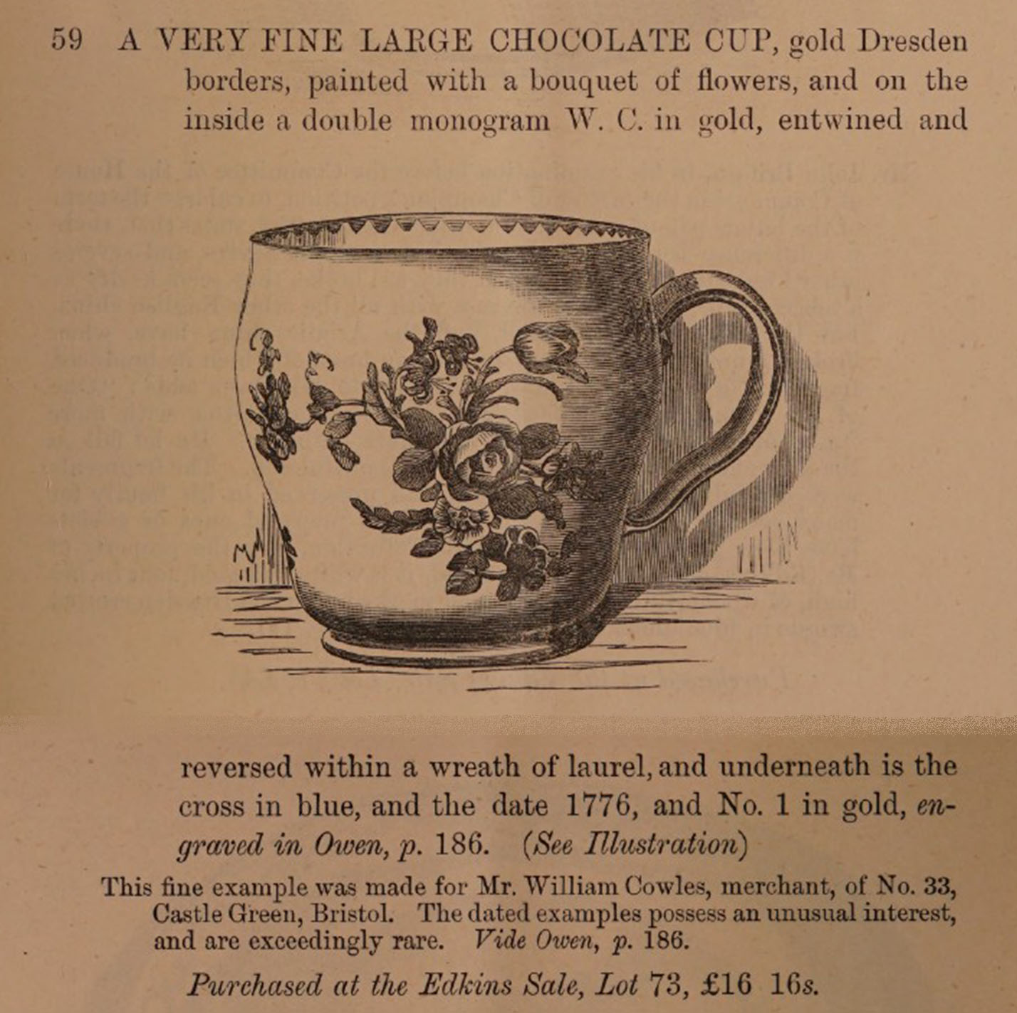 Francis Fry sale at Sotheby's 1889