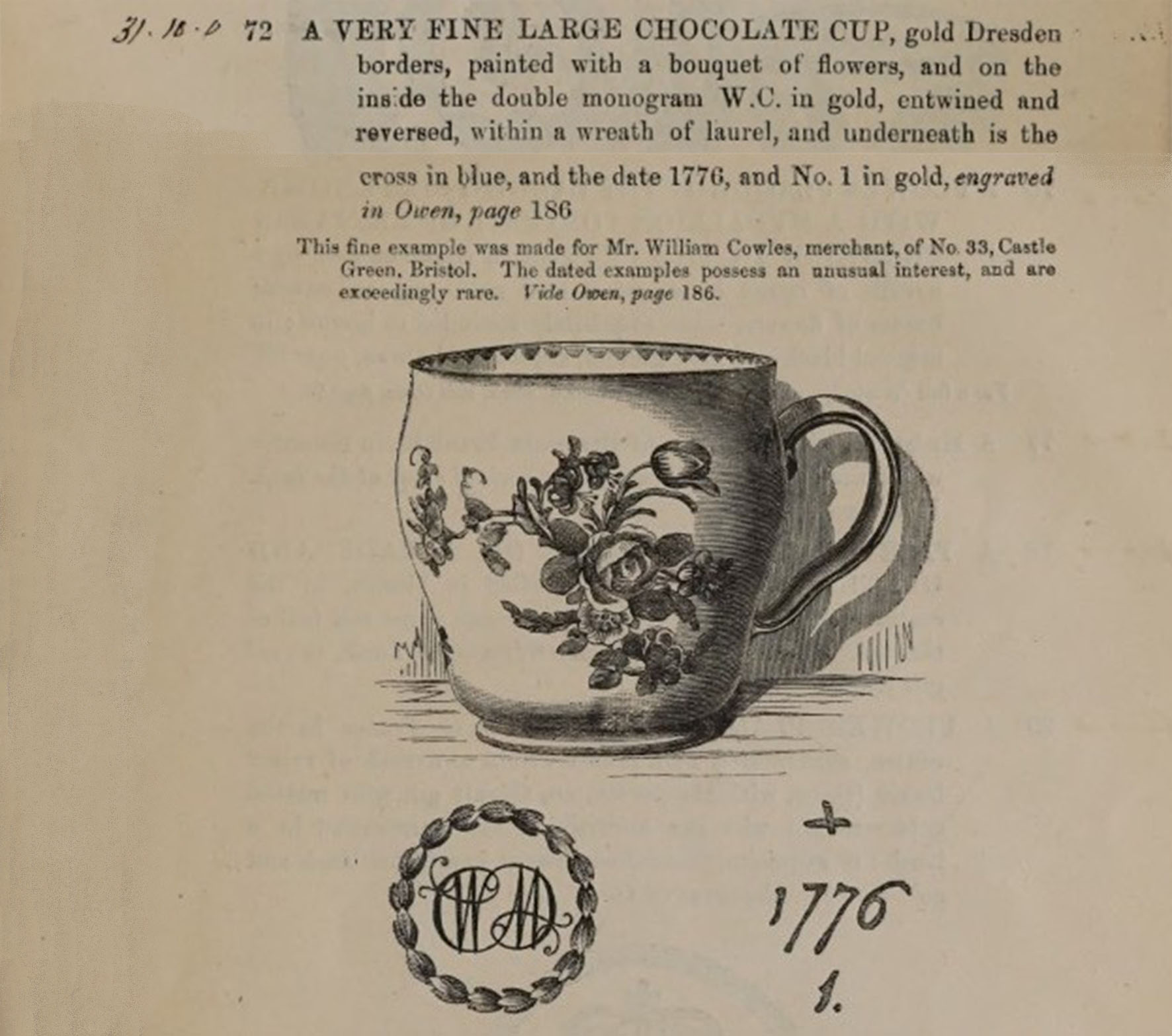 William Edkins sale at Sotheby's 1874