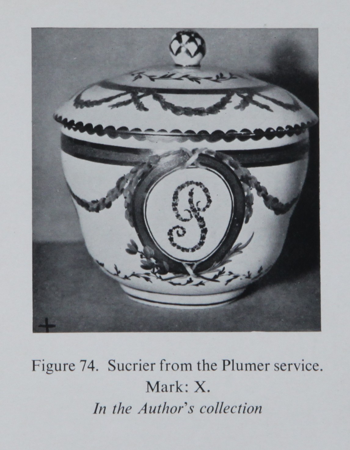 Plumer service sucrier from Mackenna's Champion's Bristol Porcelain