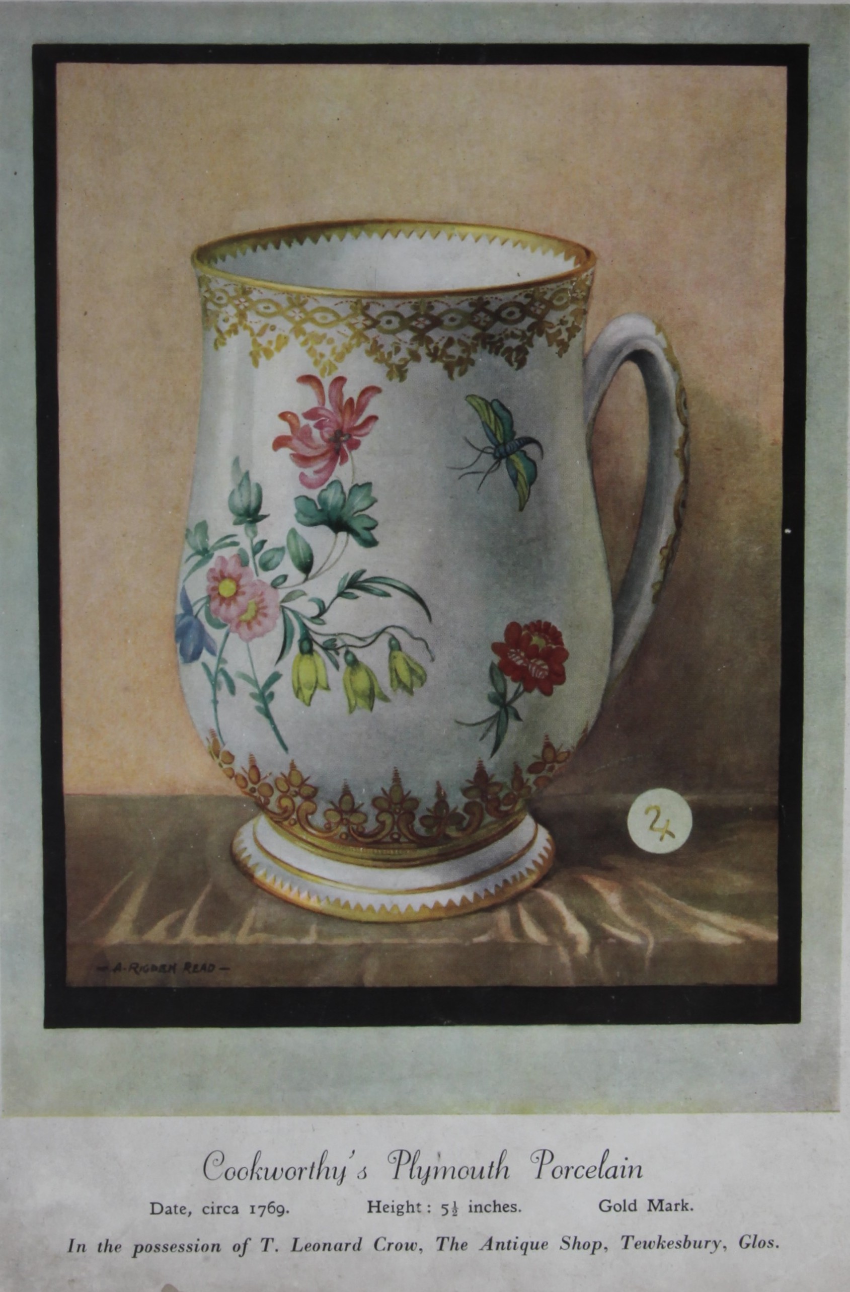 The cover of Apollo from May 1948 featuring a fine Cookworthy mug