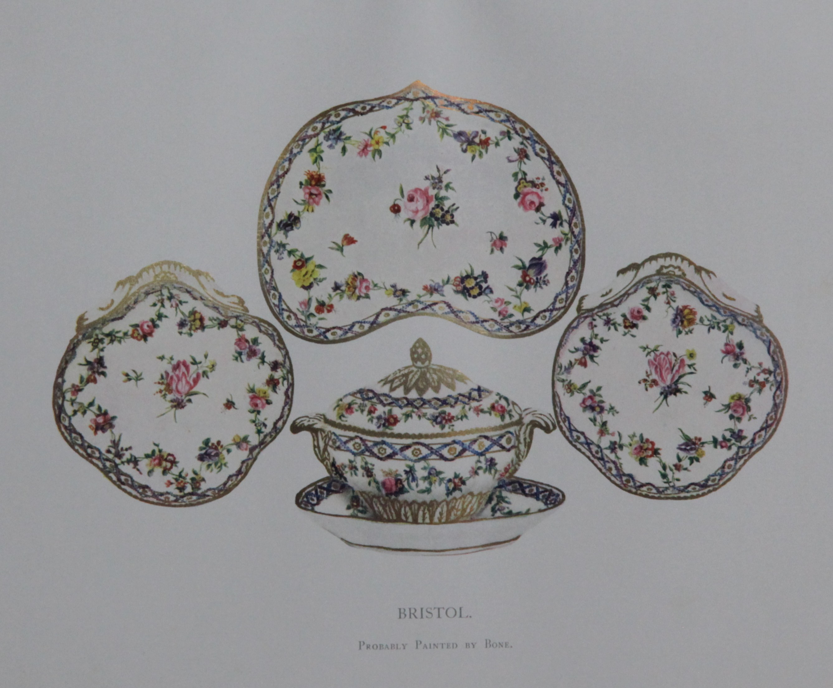 A double ribbon set from W. Moore Binns (original image from Trapnell's personal colour catalogue)
