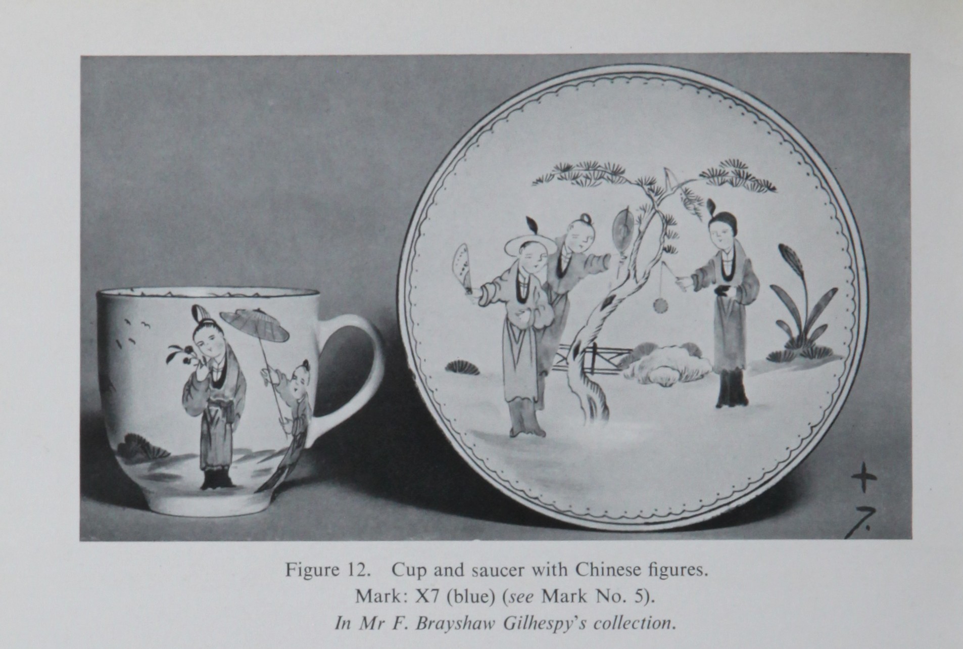A Bristol cup and saucer from F. Brayshaw Gilhespy's collection featured by Mackenna