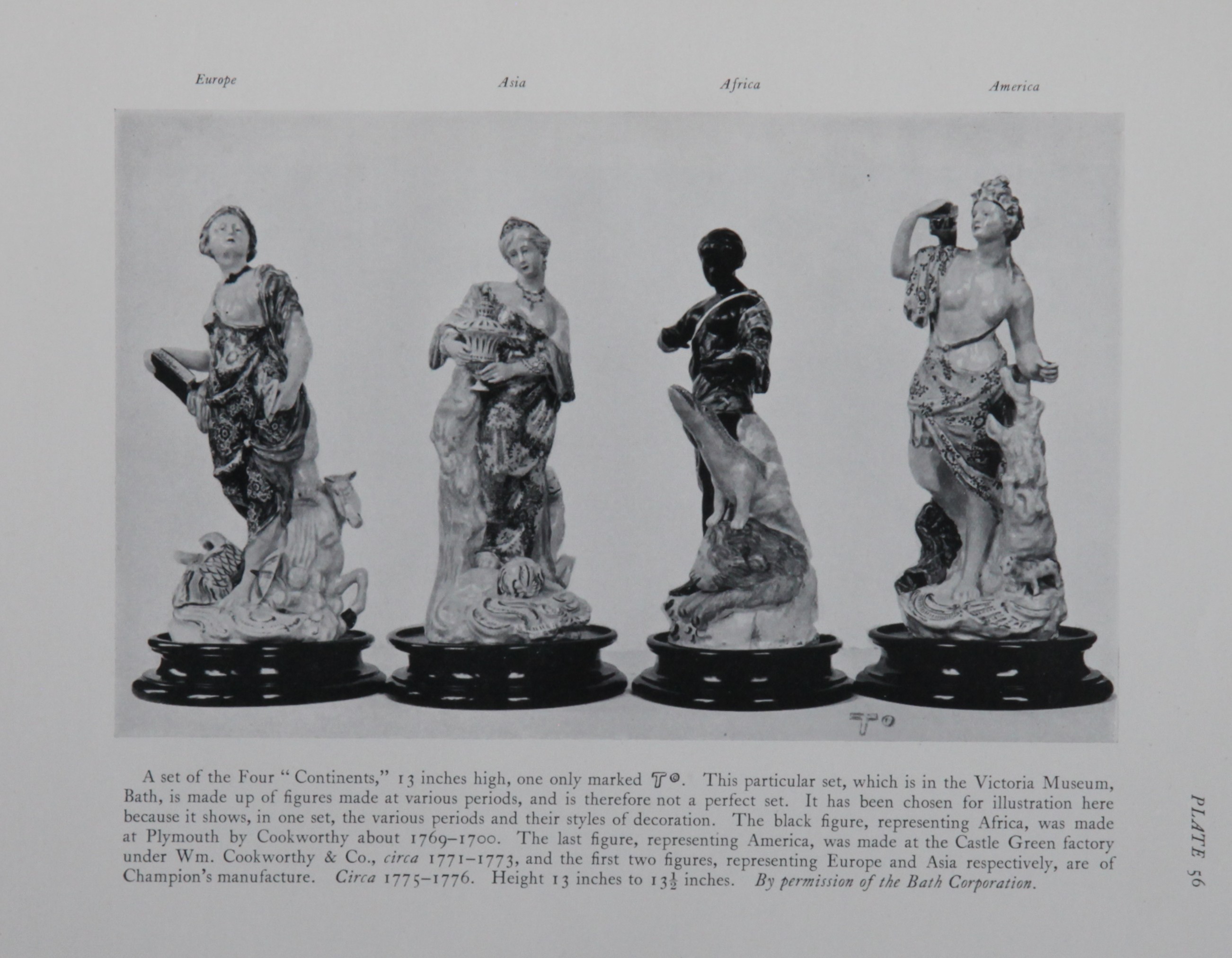 The Four Continents in Hurlbutt's Bristol Porcelain