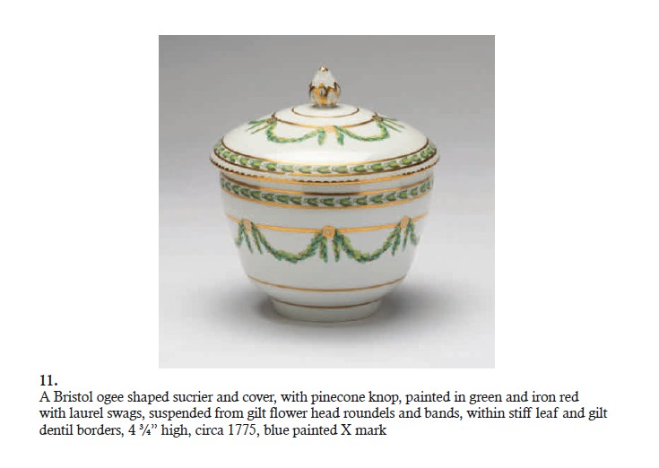 A laurel swag sucrier in Albert Amor's catalogue of the Creed collection