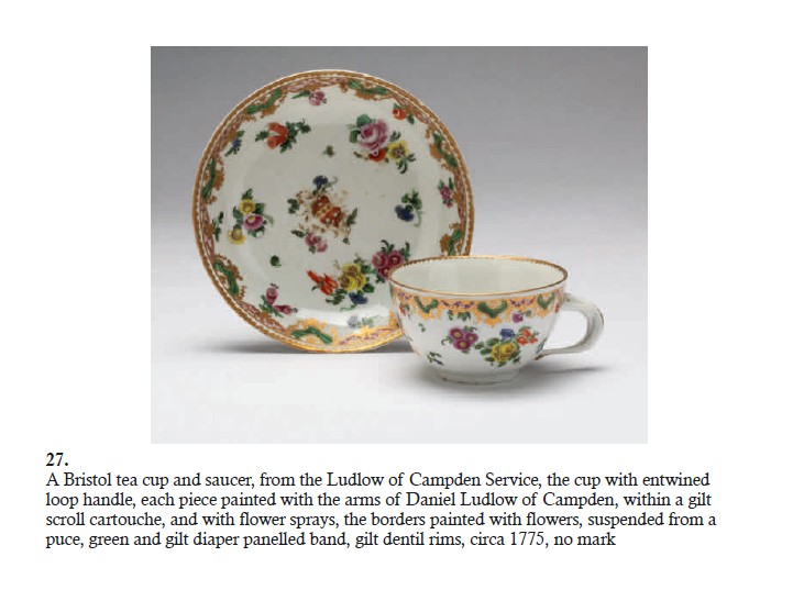 A Ludlow service tea cup and saucer from the Creed collection
