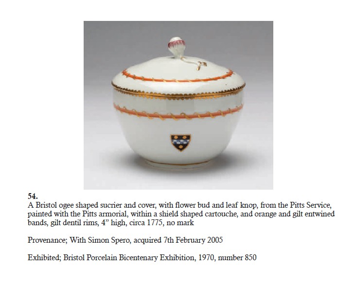 The Pitt service sucrier from Albert Amor's 2024 sale of the very extensive Creed collection