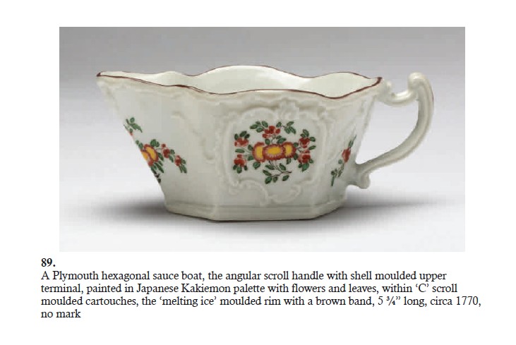 A hexagonal sauceboat from the 2024 sale of the Creed collection at Albert Amor