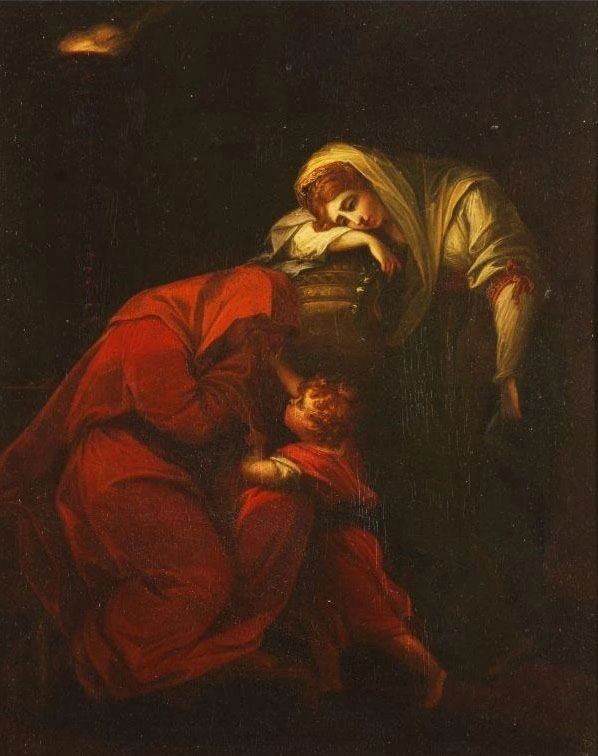Andromache and Hecuba weeping over the ashes of Hector by Angelica Kaufmann