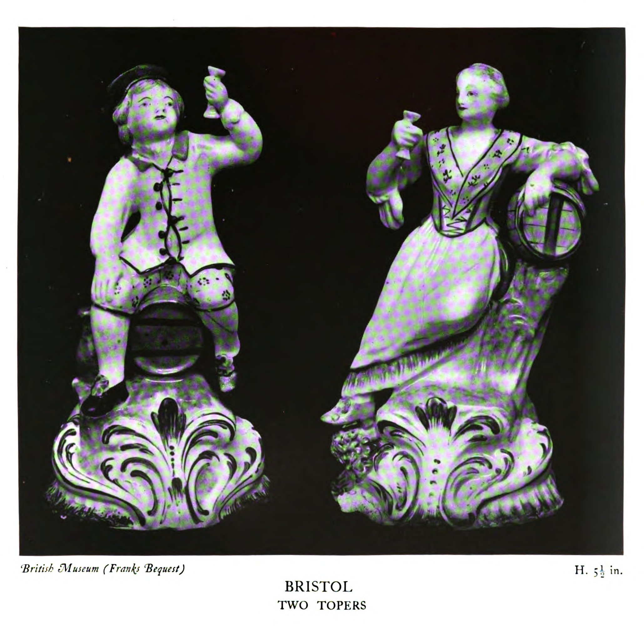 Two topers, from William King's English Porcelain Figures of the 18th Century