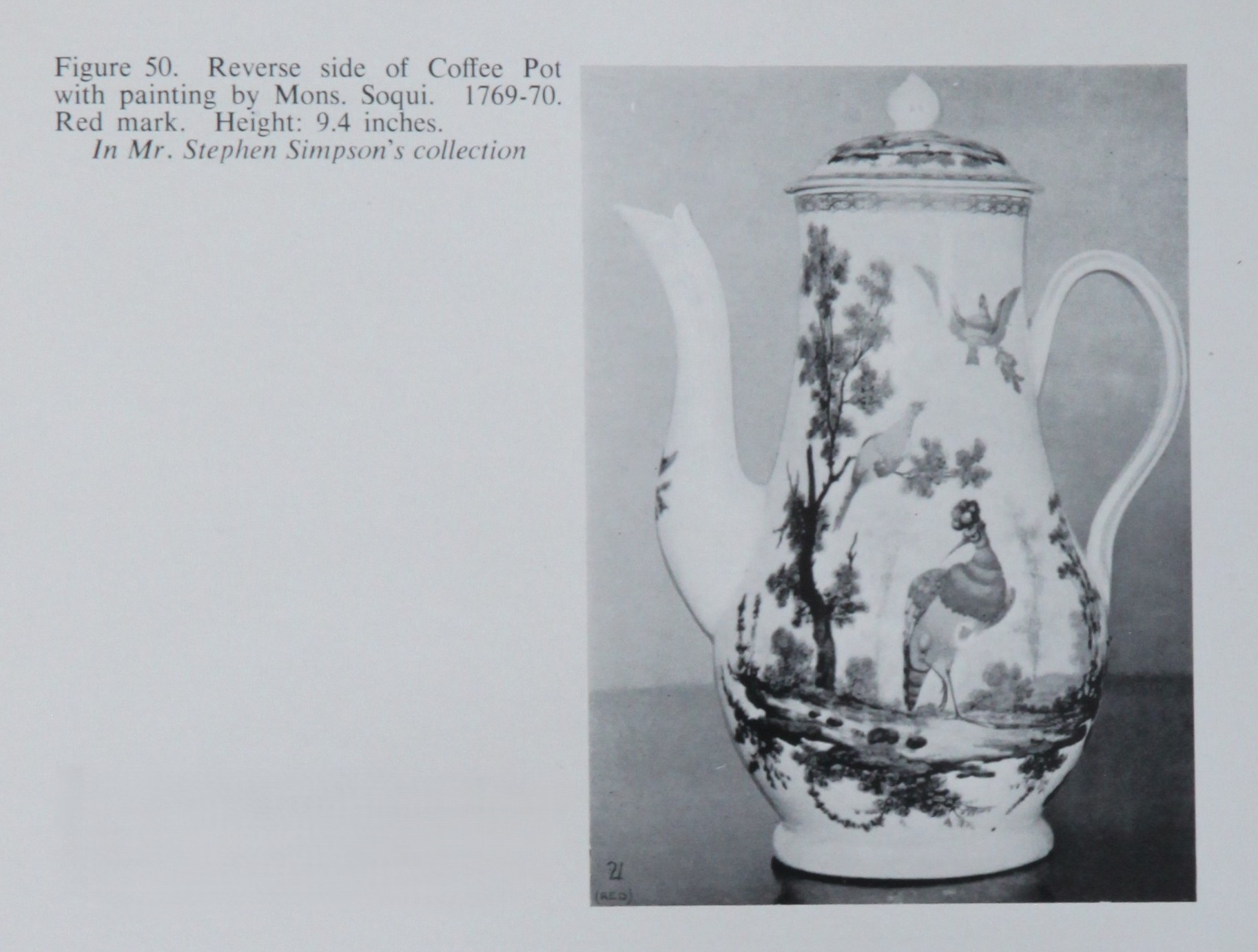 Reverse side of Stephen Simpson's coffee pot
