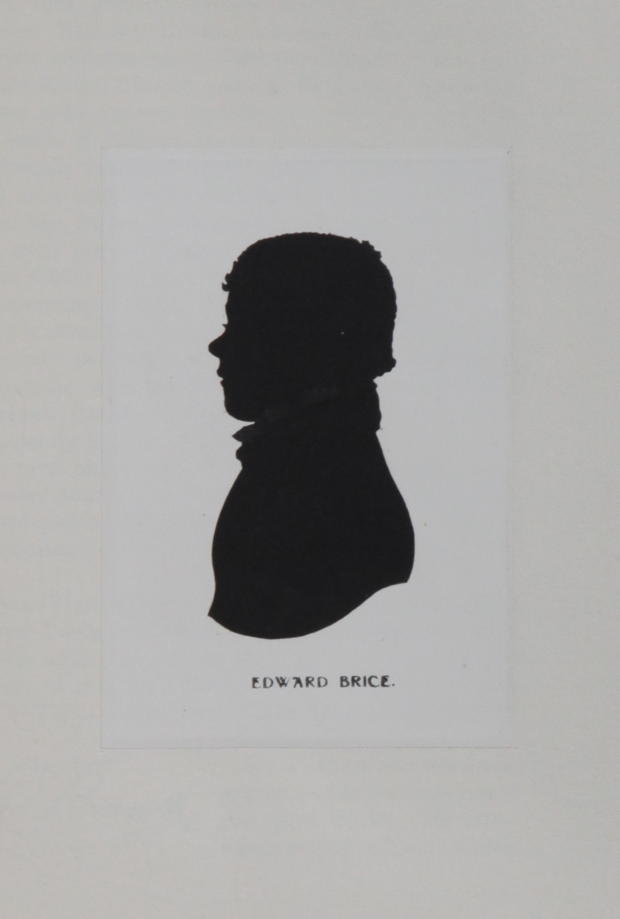 Silhouette of Edward Brice collected by Priscilla Fry