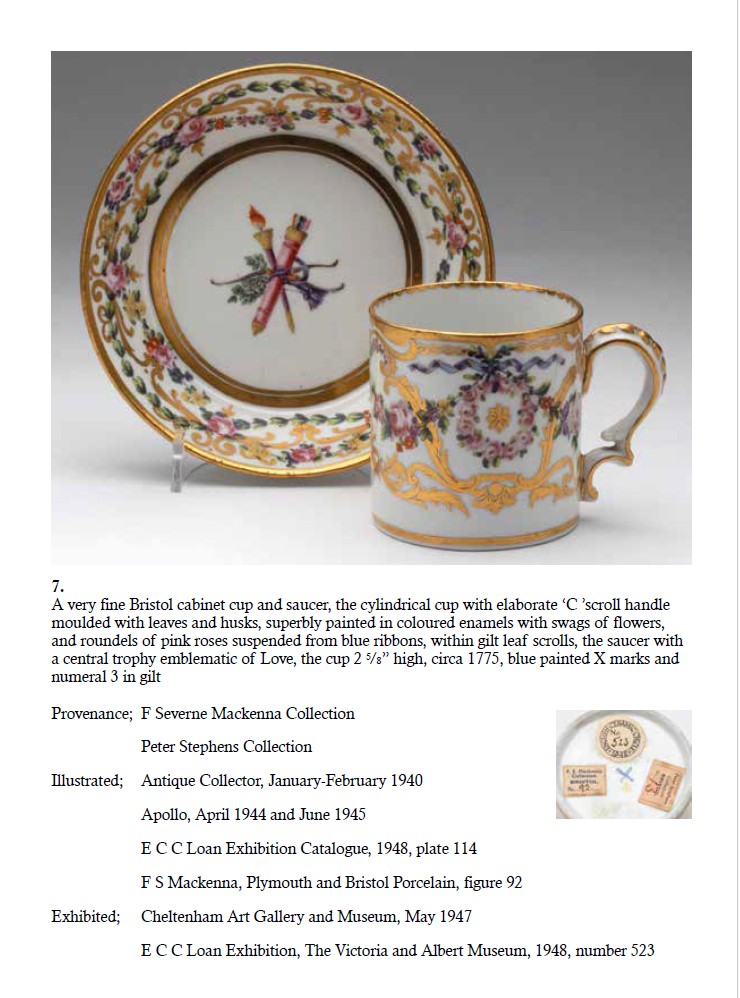 Cabinet cup and saucer in the Vanessa Stevenson sale at Albert Amor