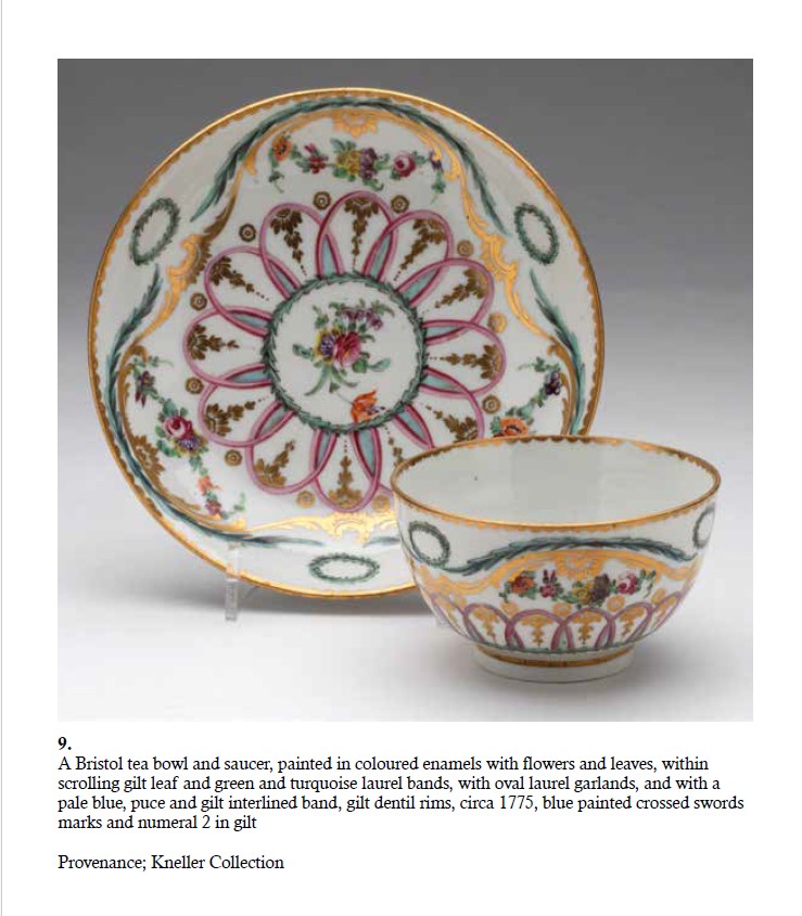 Very fine tea bowl and saucer from Albert Amor's sale of the Vanessa Stevenson collection