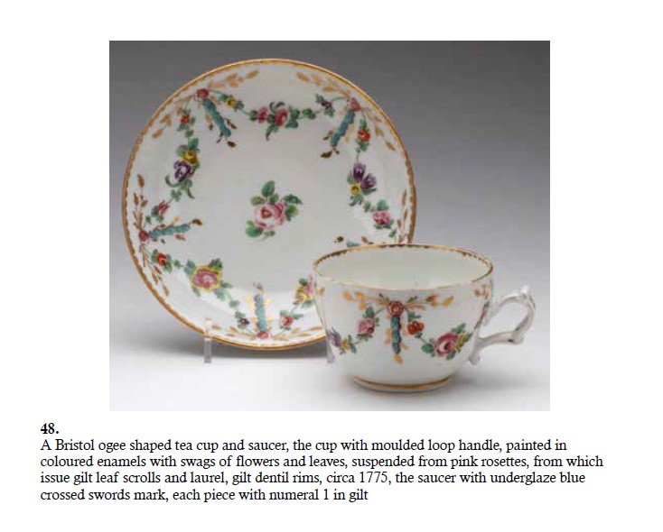 Tea cup and saucer from the Vanessa Stevenson sale