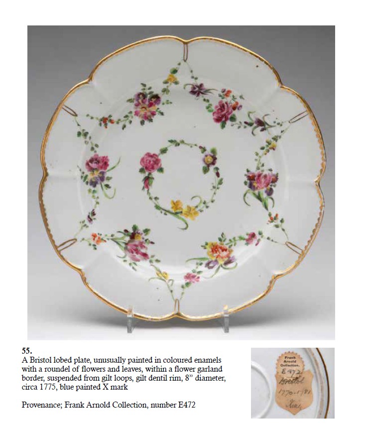 A different plate with same Frank Arnold label (E472), from the Vanessa Stevenson sale at Albert Amor
