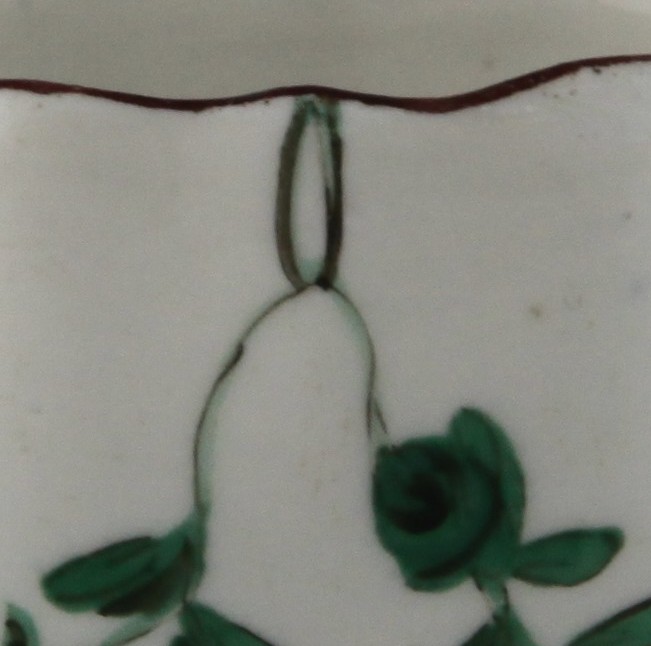 Green Monochrome - green loops red rim line