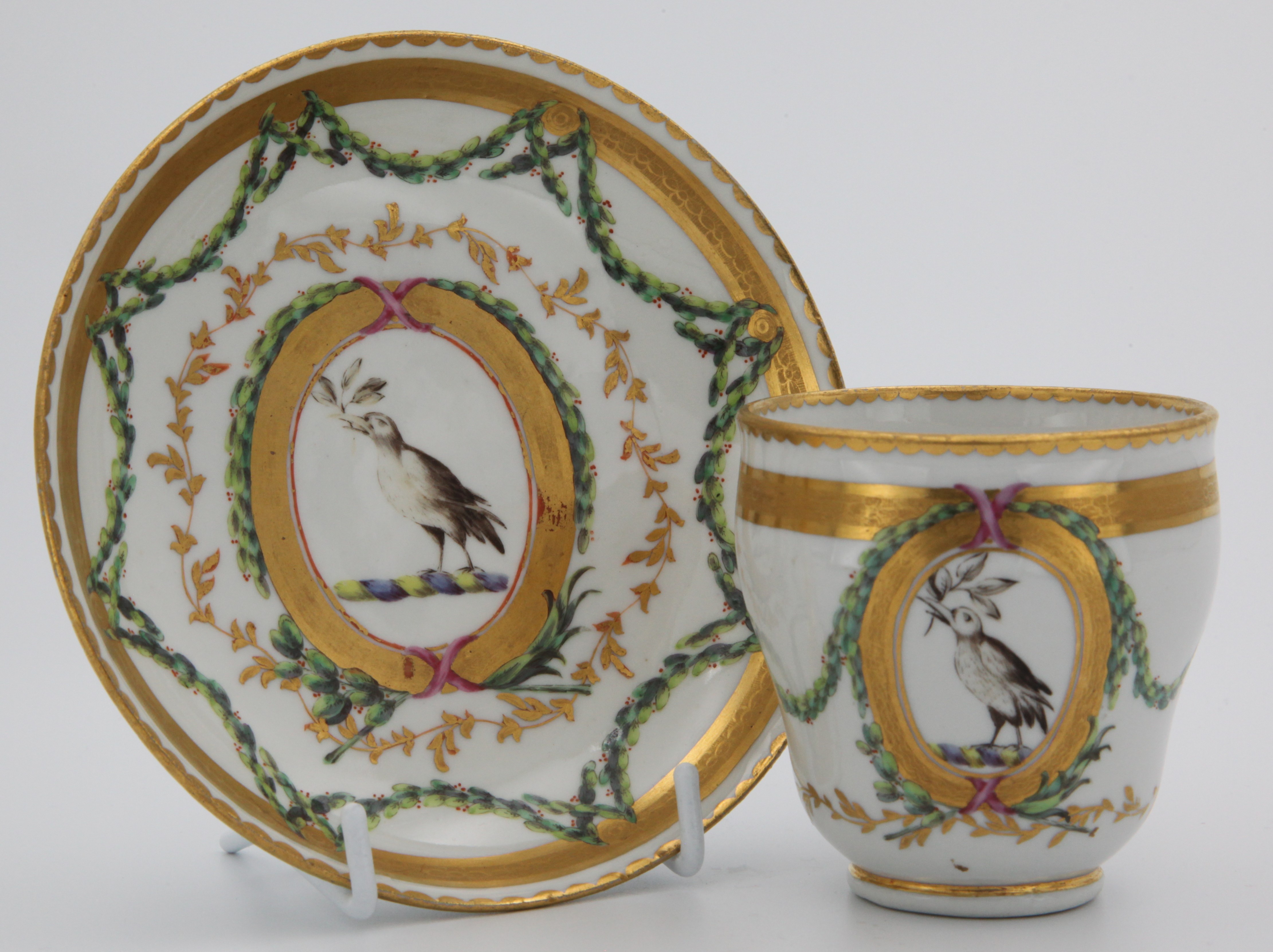 A Bristol coffee cup and saucer from the Chough service.