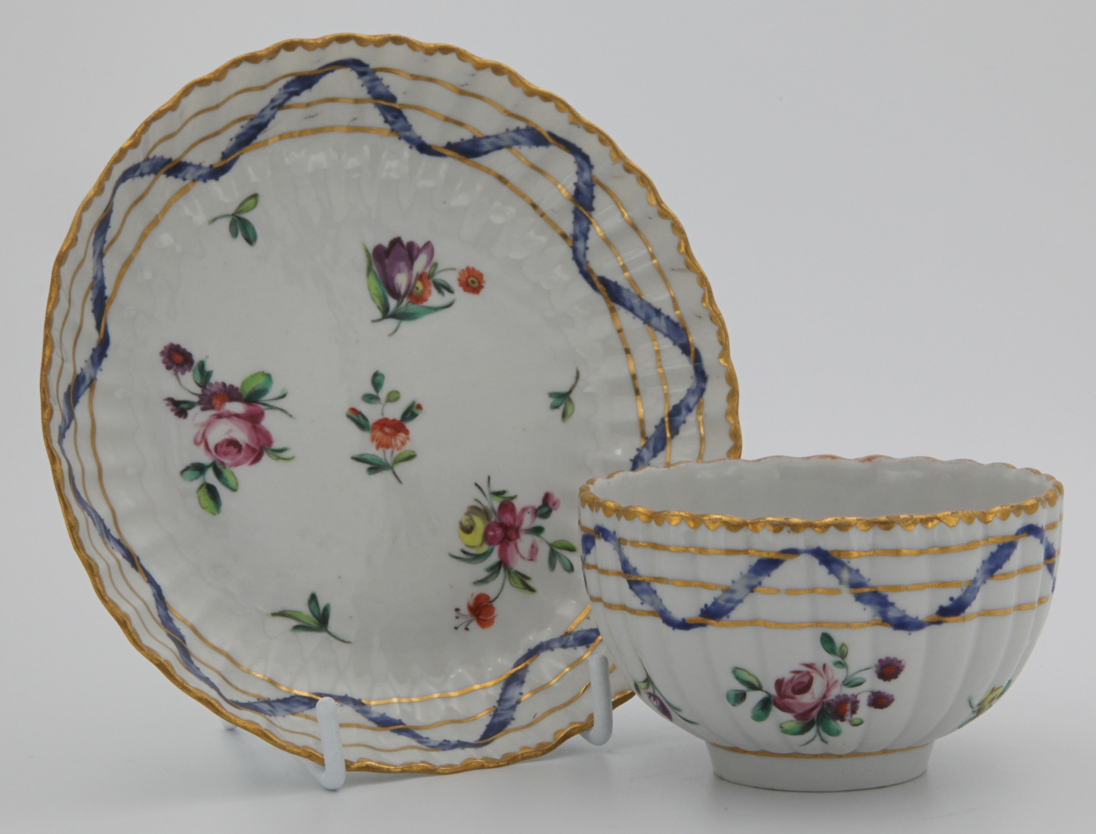 A teacup and saucer from the Nelson service