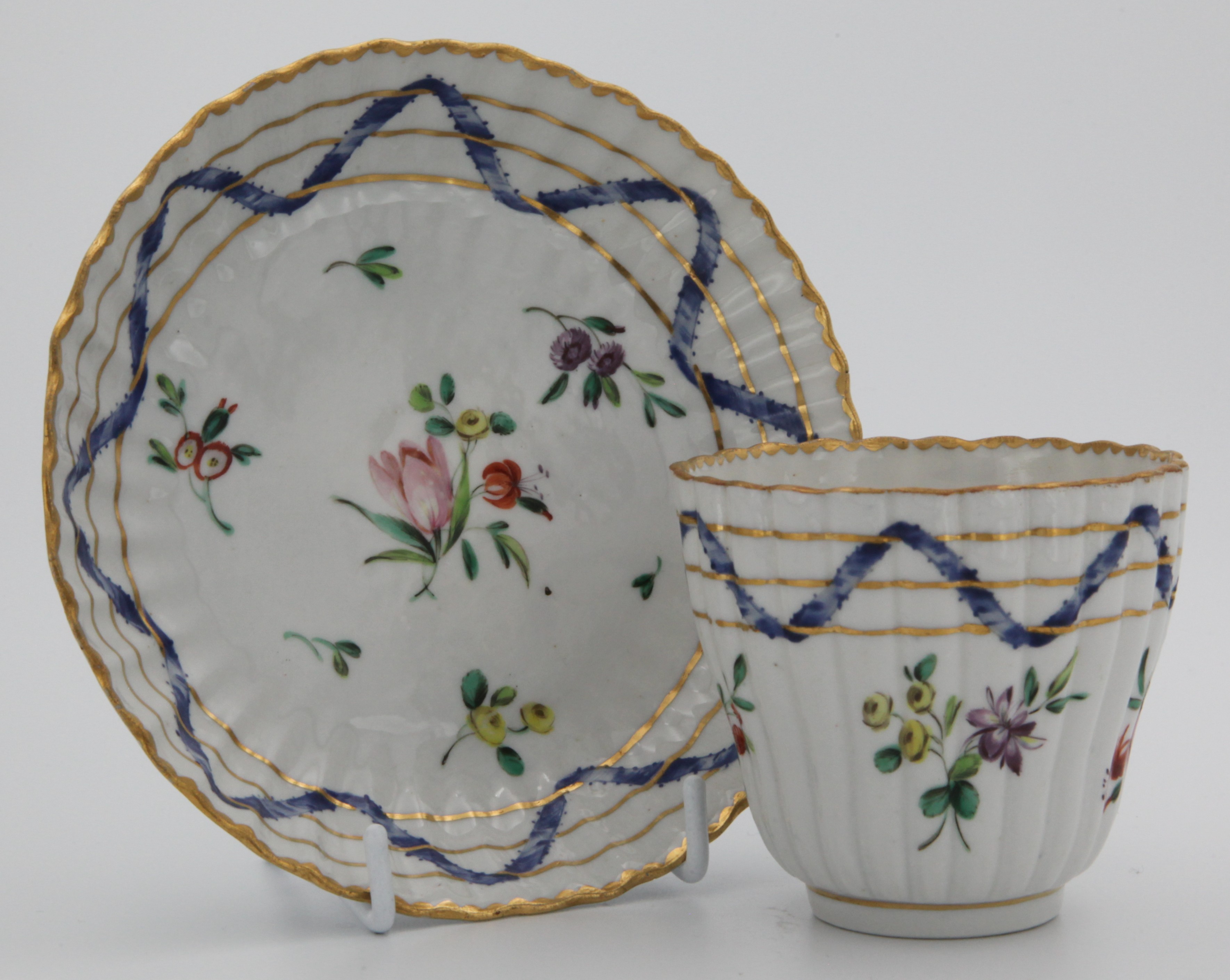 A coffee cup and saucer from the Nelson service