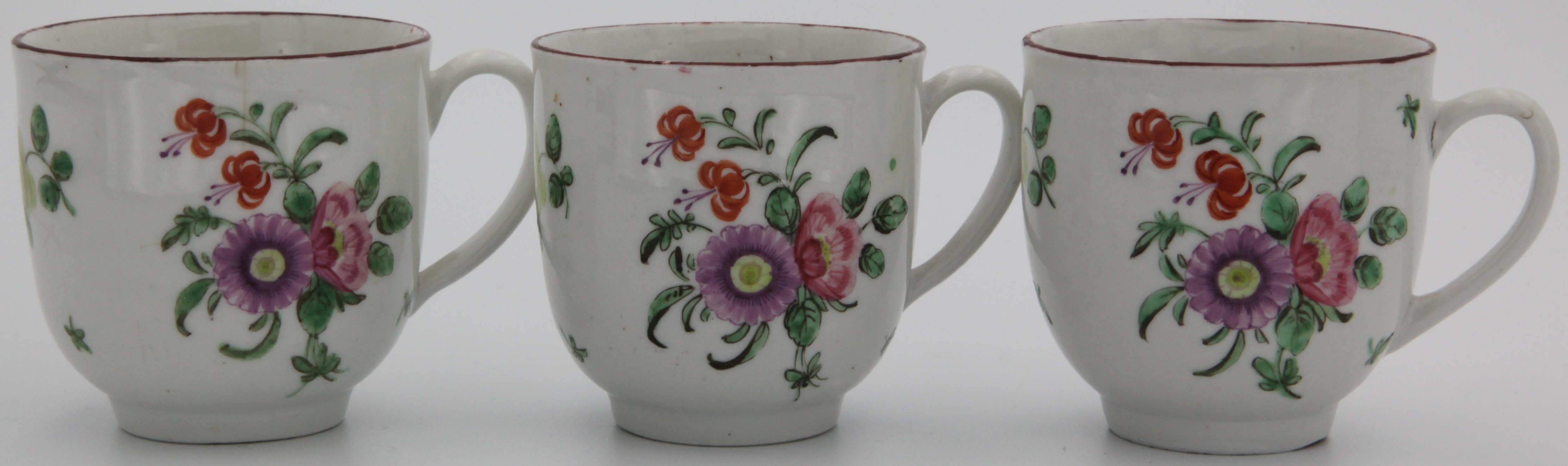 Three cottage Bristol coffee cups