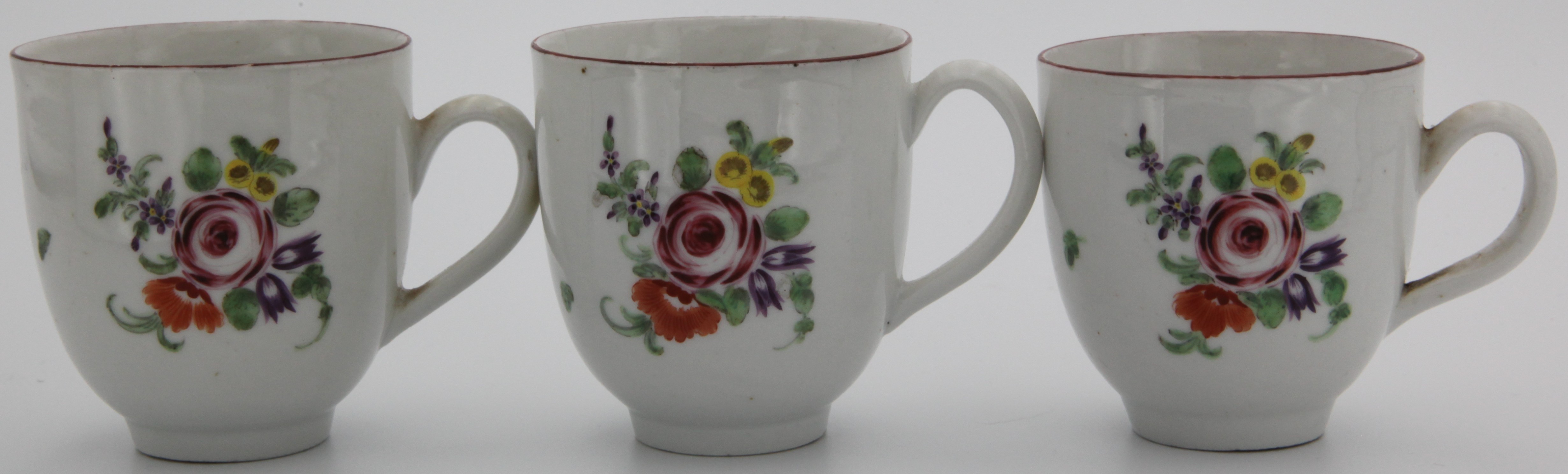 Three cottage Bristol coffee cups