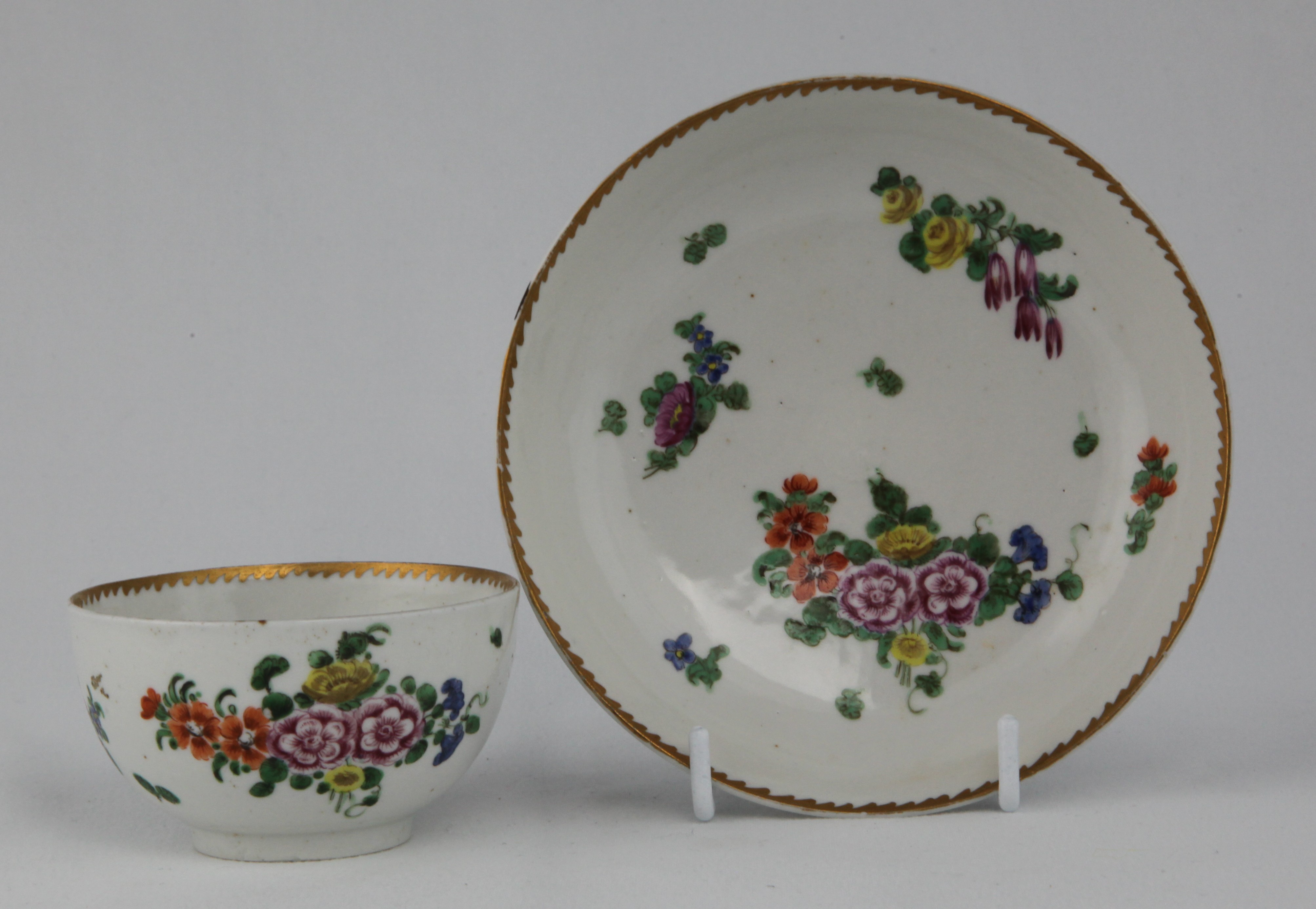 A Bristol tea cup and saucer