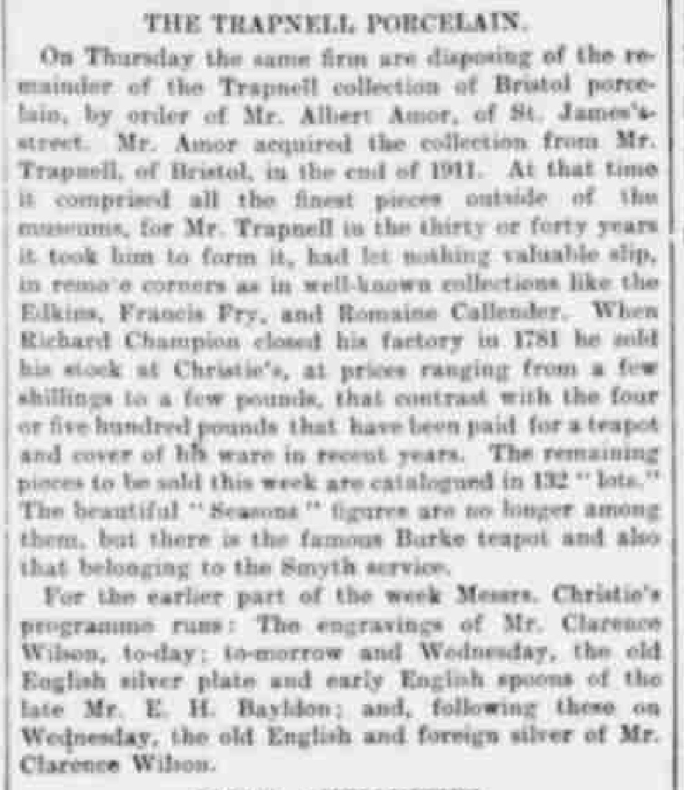 19 May 1913 · Morning Post - Trapnell Sale